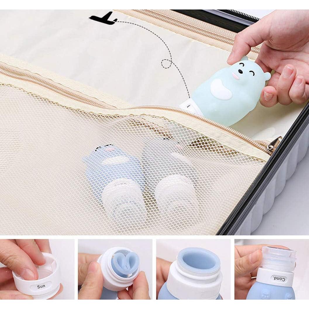 Juego de Botellas de Viaje Heicat 2.7 oz Silicona a Prueba de Fugas