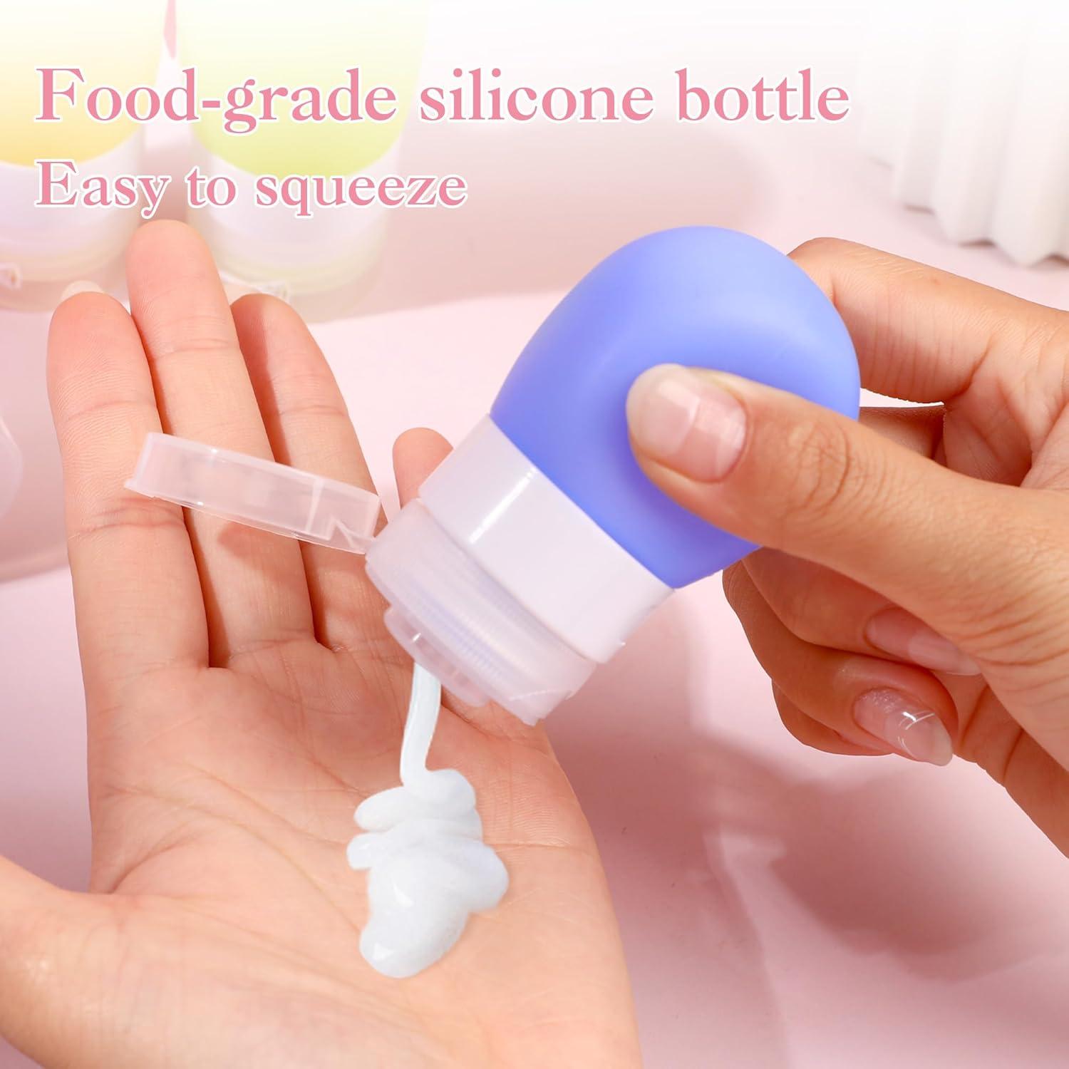 Botellas de Viaje de Silicona RONRONS 4 Pack 30ml a Prueba de Fugas