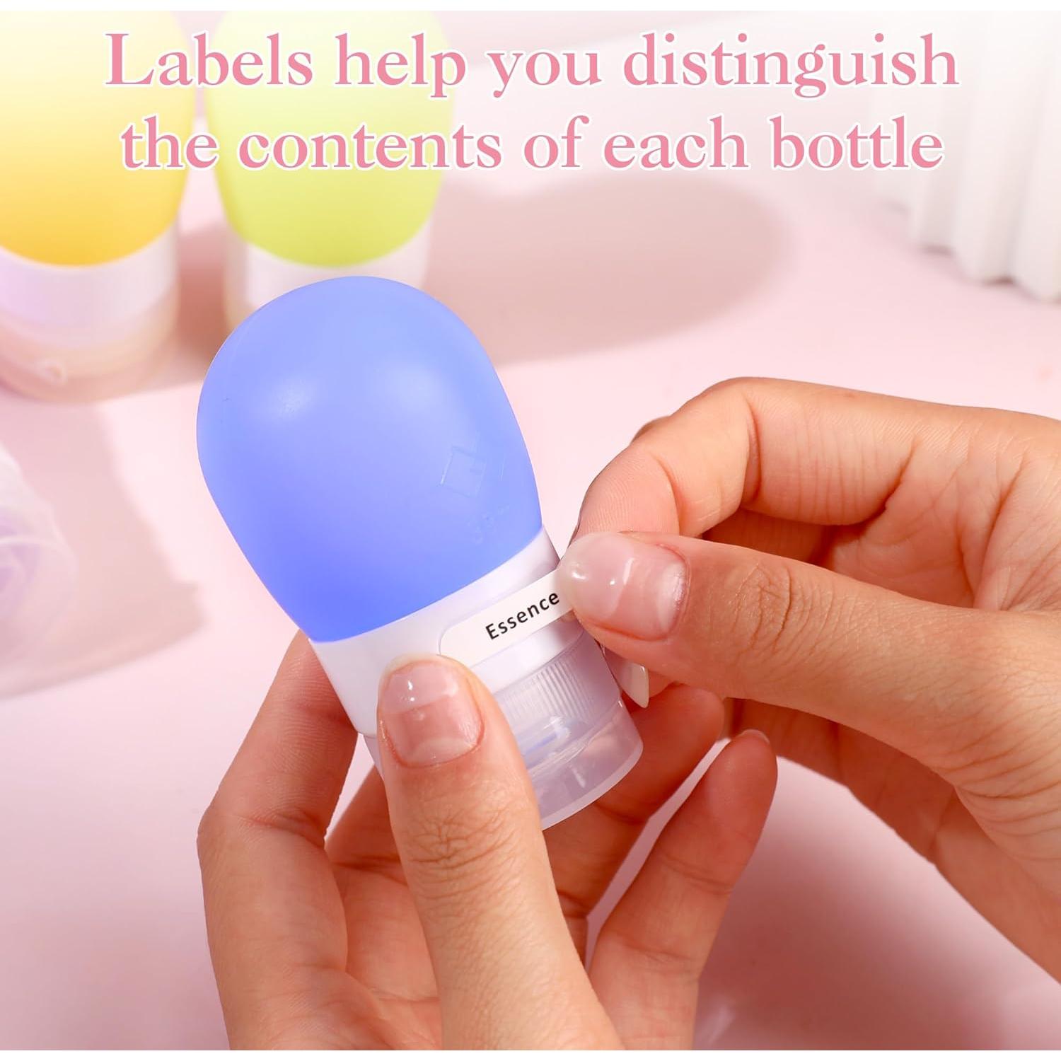 Botellas de Viaje de Silicona RONRONS 4 Pack 30ml a Prueba de Fugas