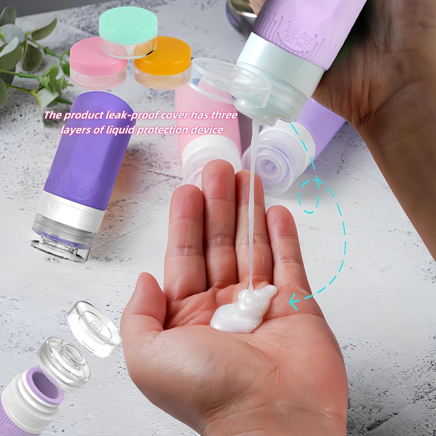 Juego de Botellas de Viaje LSQDV 18 Piezas Aprobadas TSA