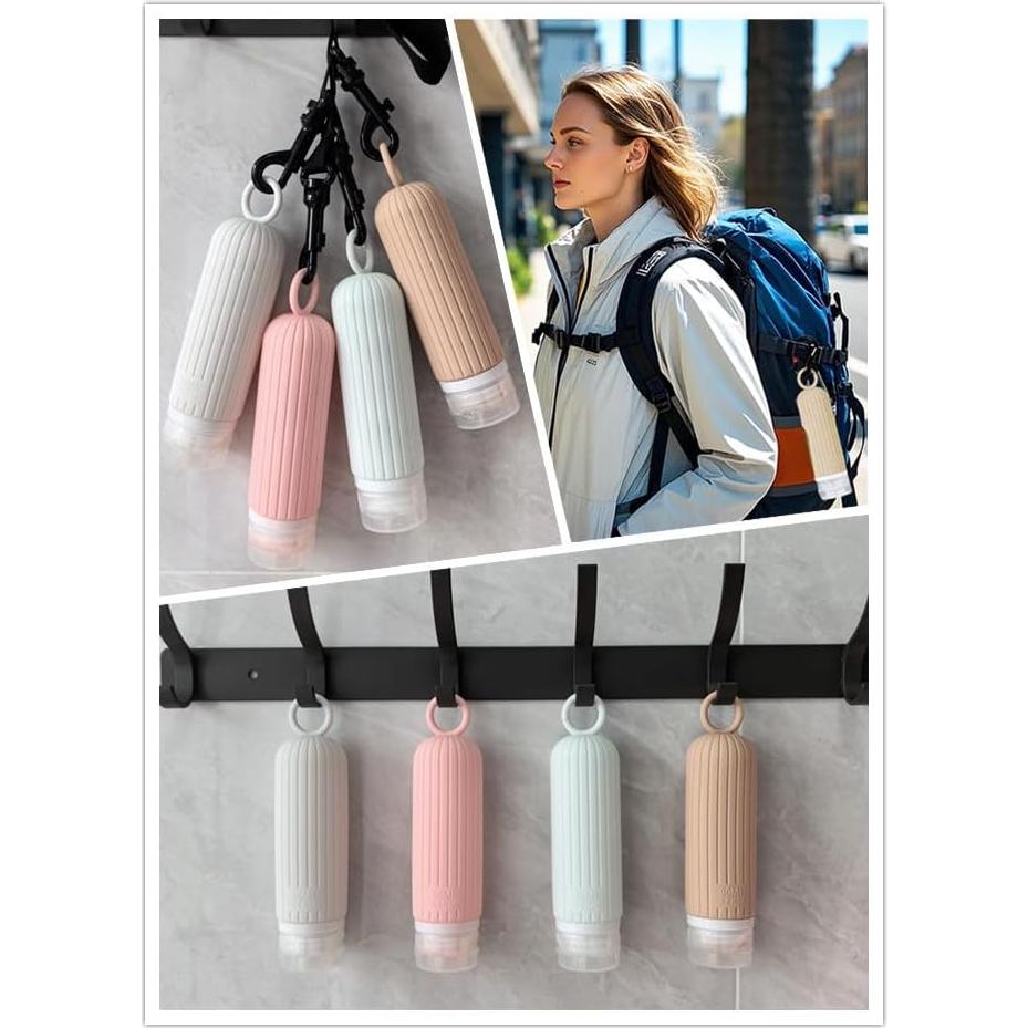 Botellas de Silicona Fullplus 3 oz Reutilizables para Viaje