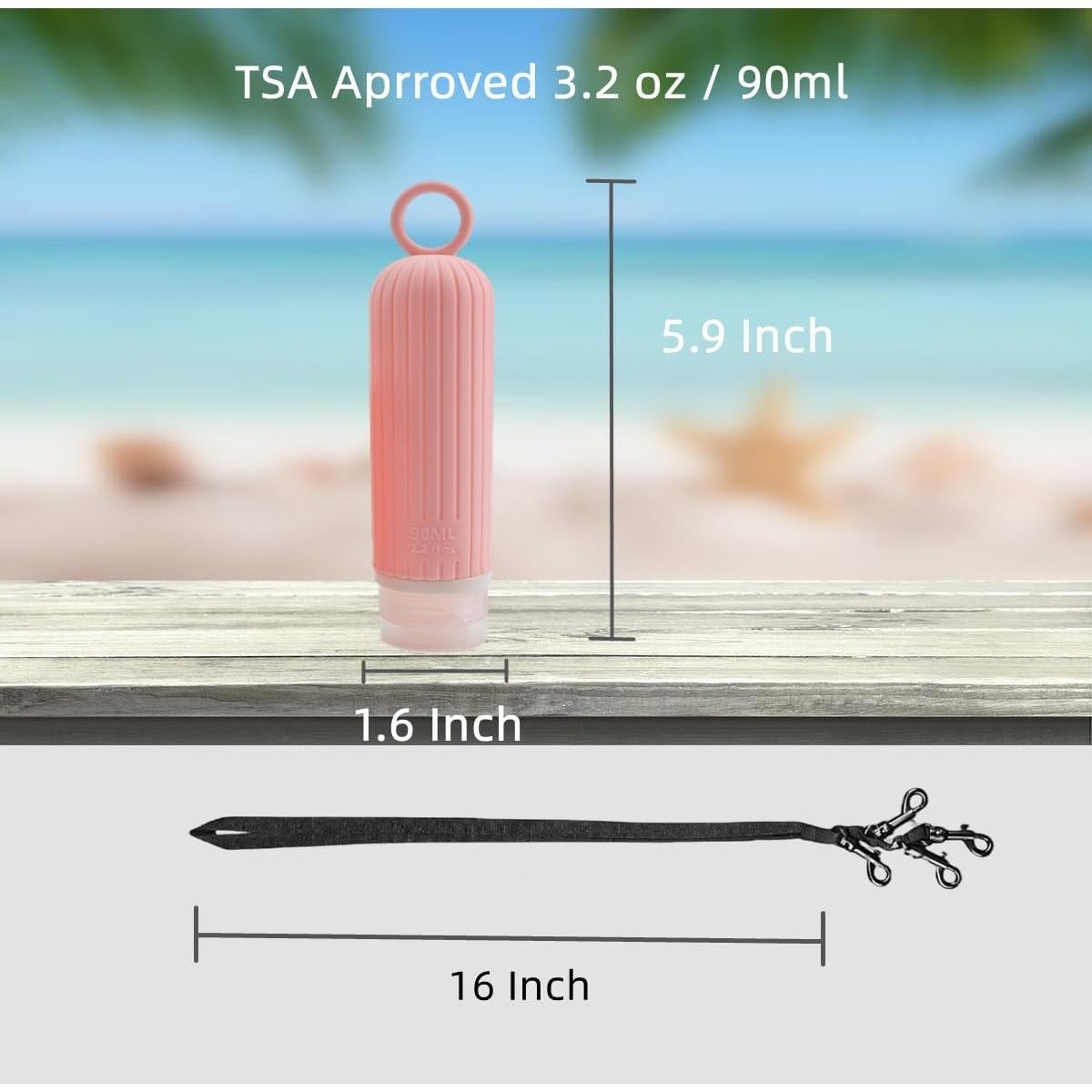 Botellas de Silicona Fullplus 3 oz Reutilizables para Viaje