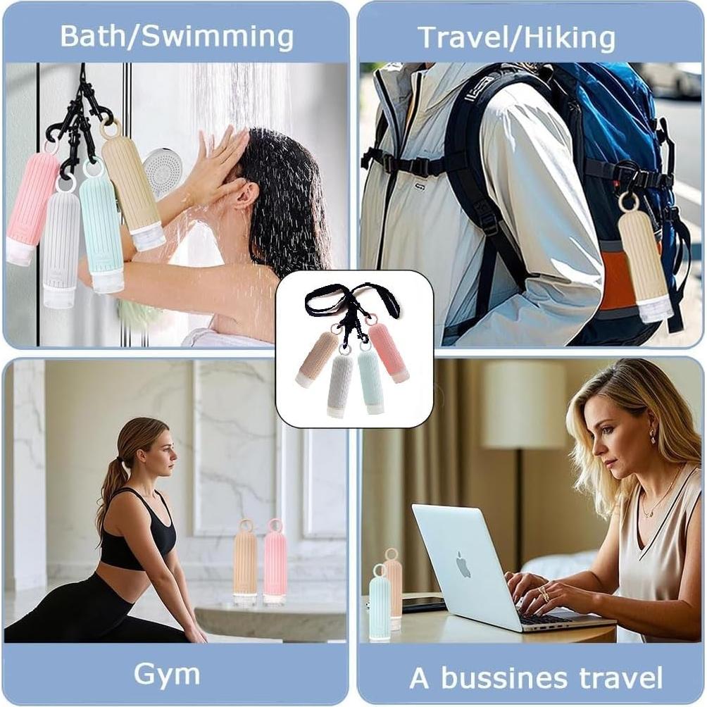 Botellas de Silicona Fullplus 3 oz Reutilizables para Viaje