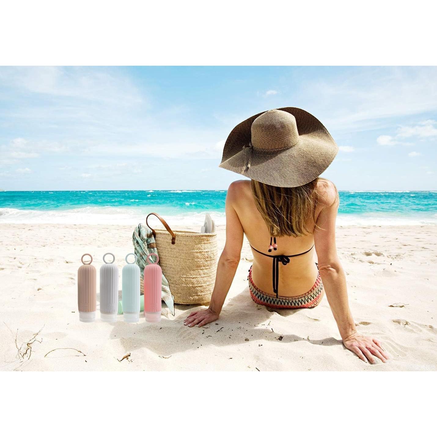 Botellas de Silicona Fullplus 3 oz Reutilizables para Viaje