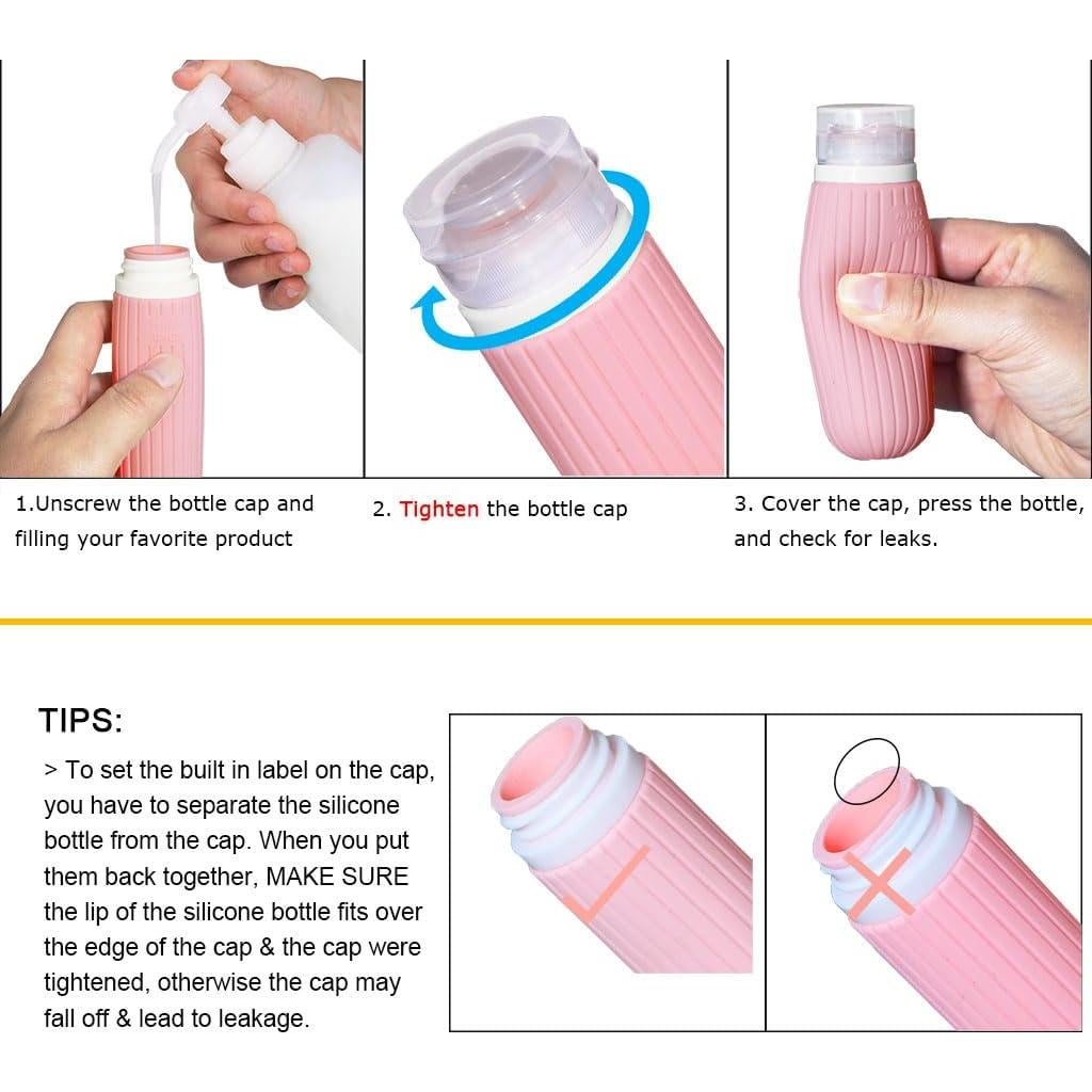 Botellas de Silicona Fullplus 3 oz Reutilizables para Viaje