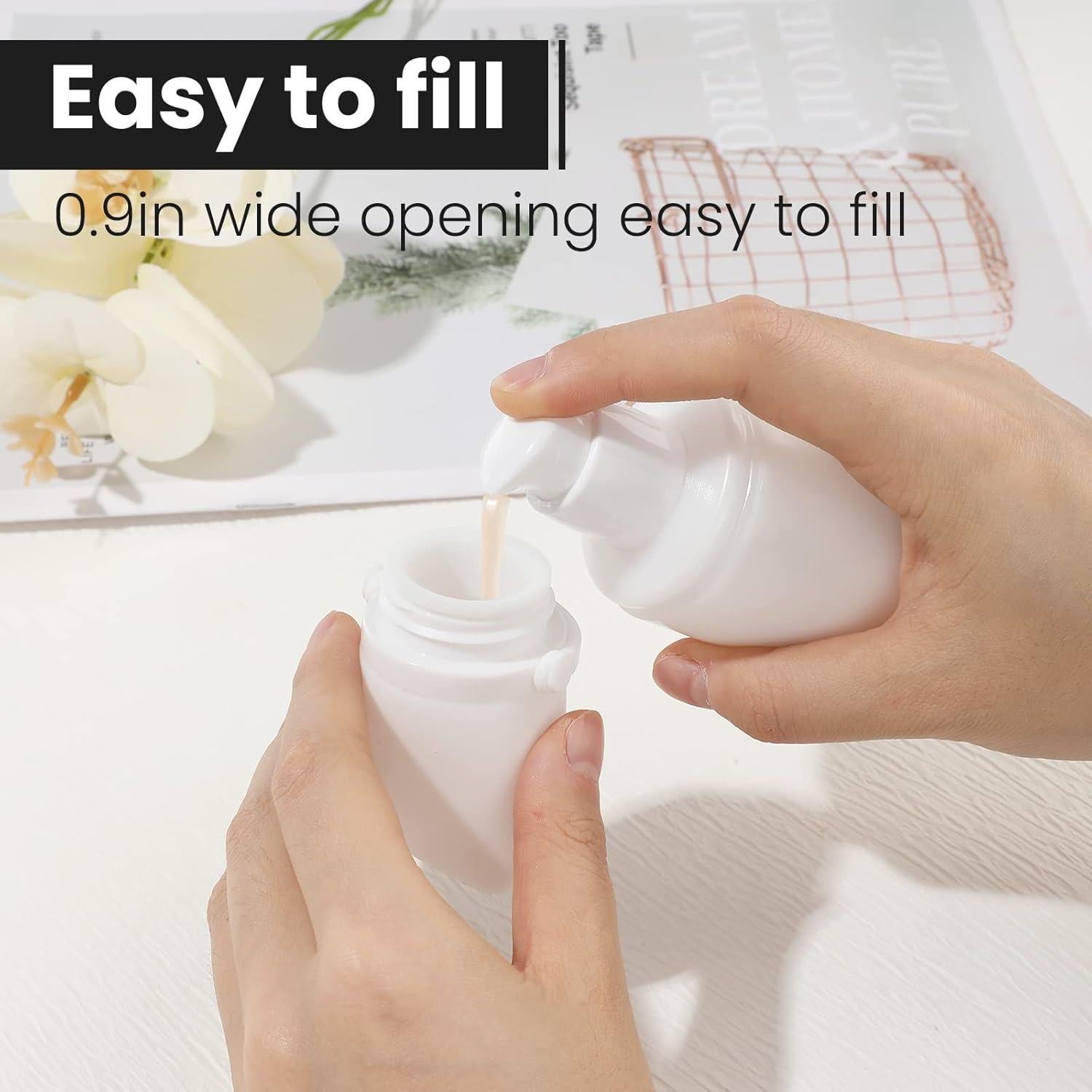 Botellas de Silicona de Viaje RONRONS 1oz A Prueba de Fugas - 4 Piezas