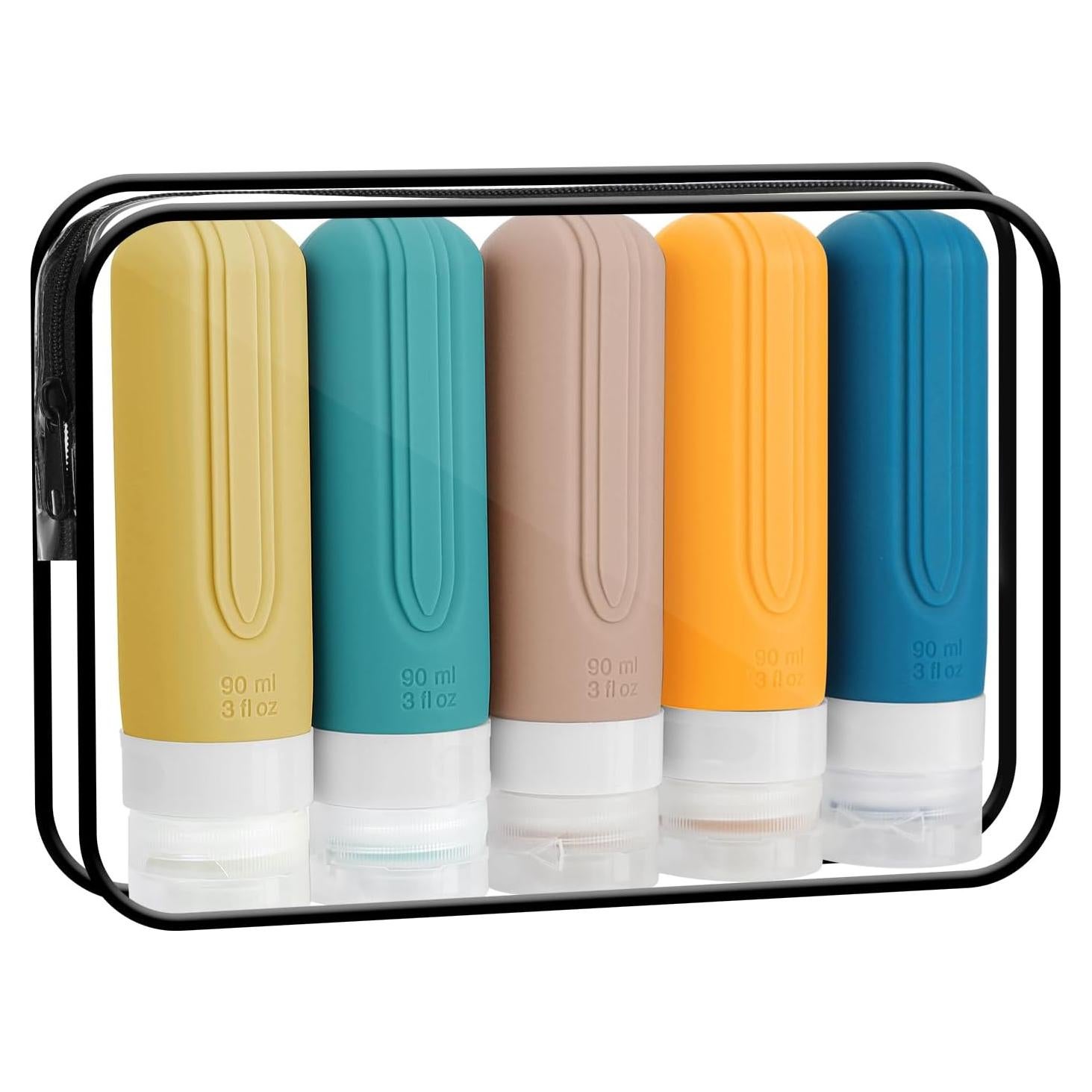 Paquete de 5 Botellas de Viaje LYBHDAFA 88.72 ml A prueba de Fugas