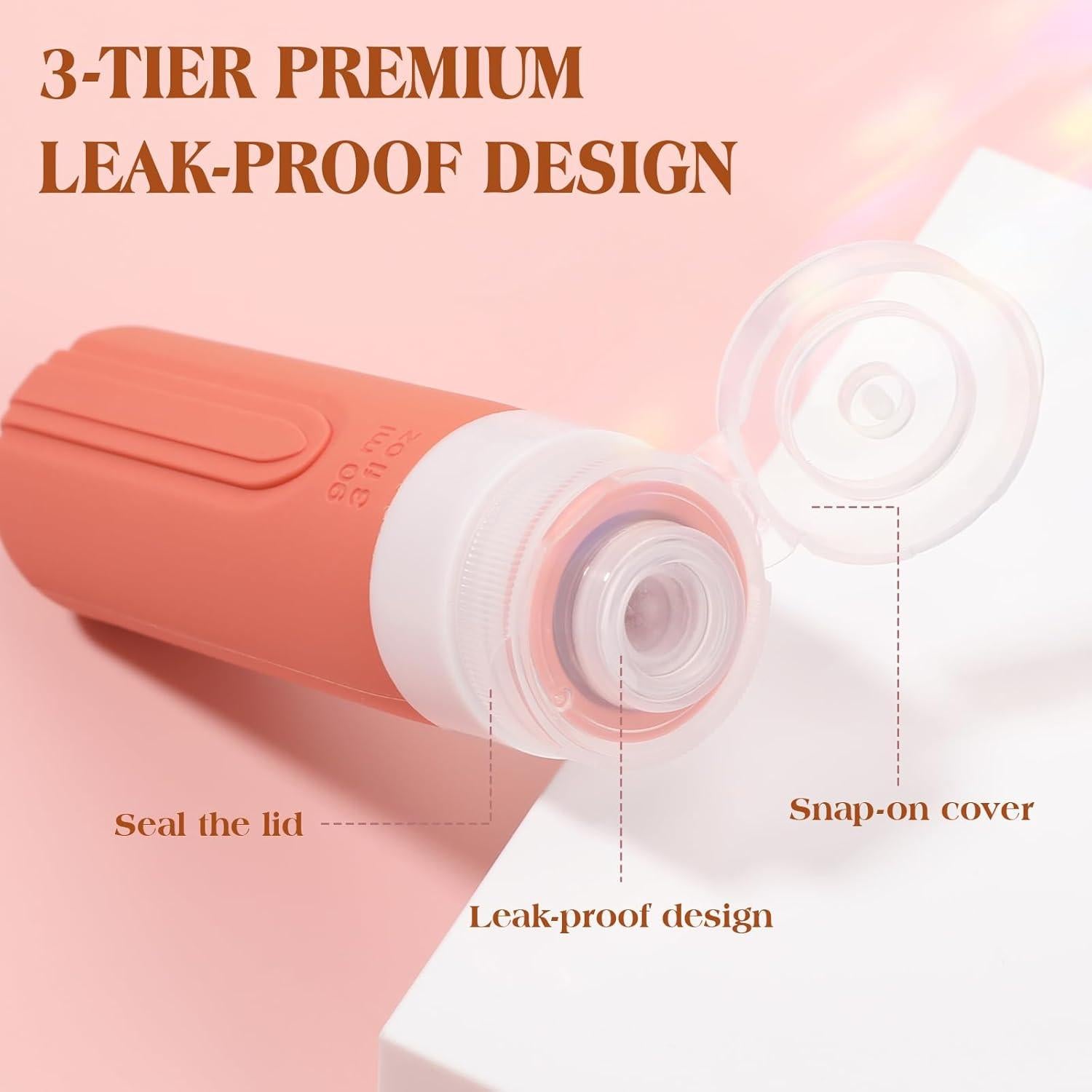 Paquete de 5 Botellas de Viaje LYBHDAFA 88.72 ml A prueba de Fugas