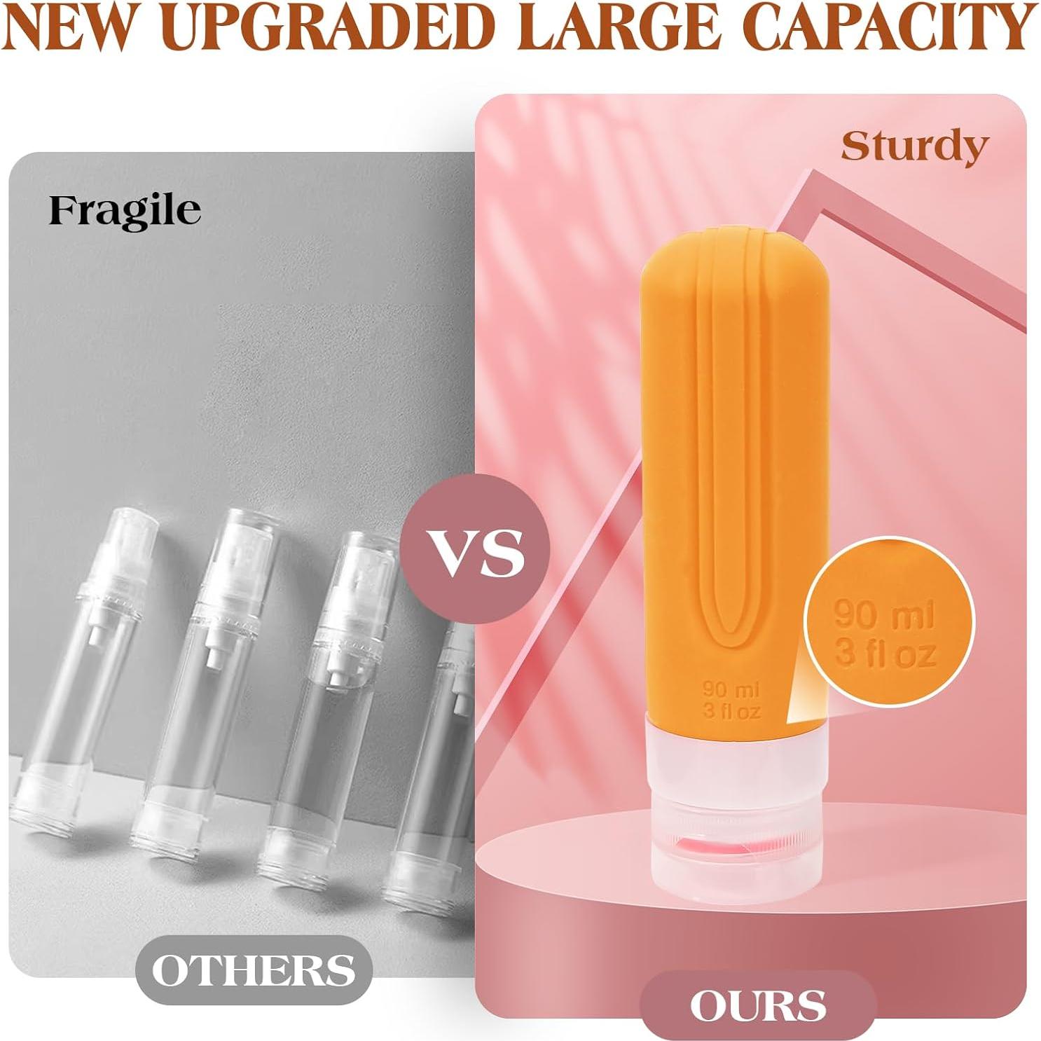 Paquete de 5 Botellas de Viaje LYBHDAFA 88.72 ml A prueba de Fugas