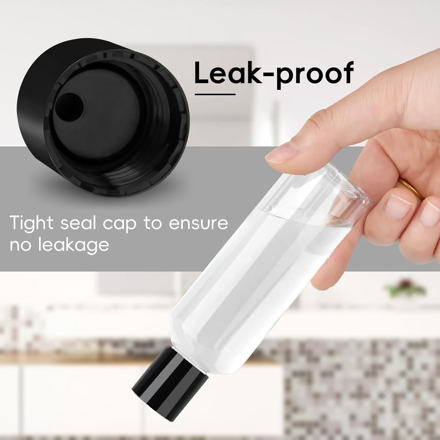 Botellas de Viaje 100 ml TUZAZO 10 Pack Transparentes TSA