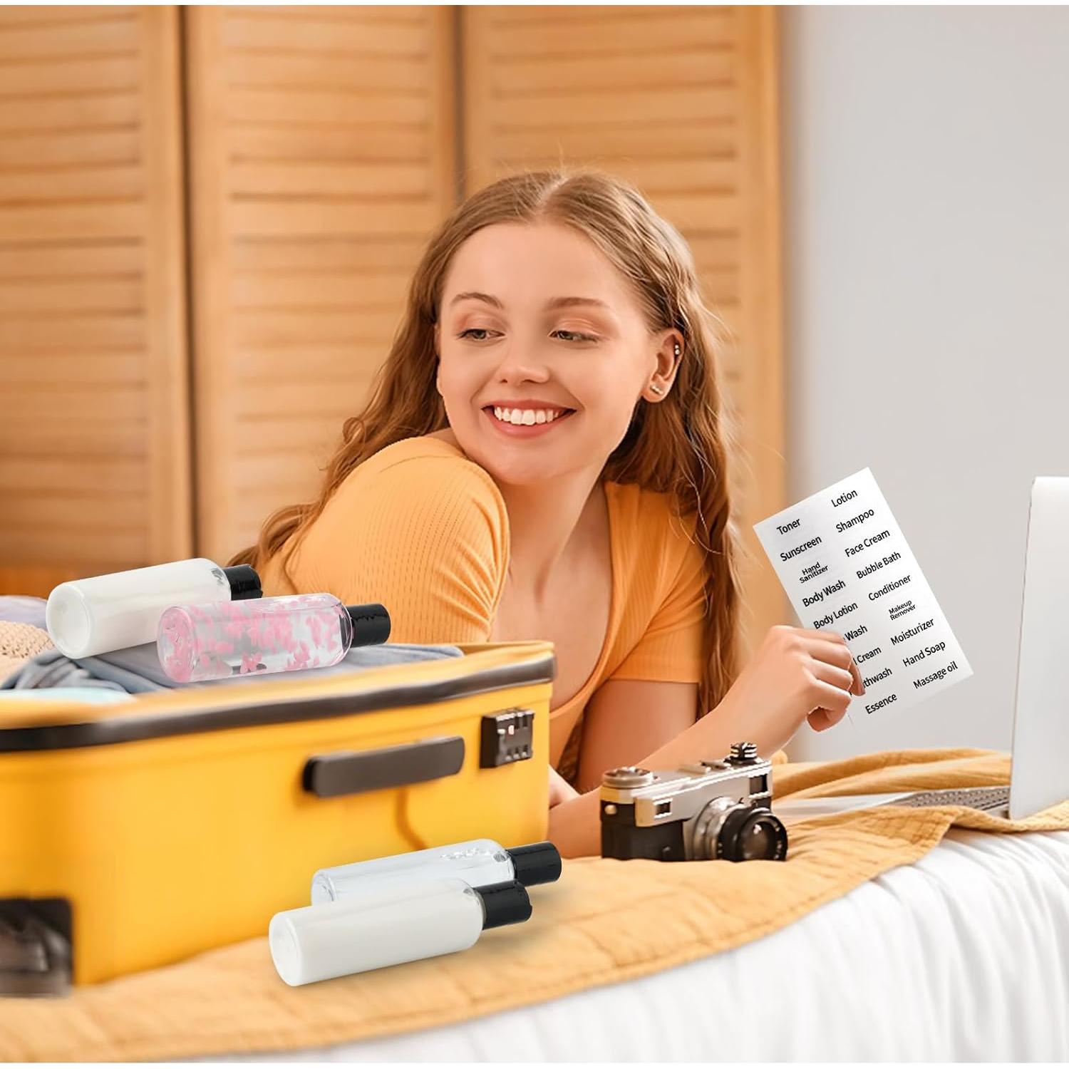 Botellas de Viaje 100 ml TUZAZO 10 Pack Transparentes TSA