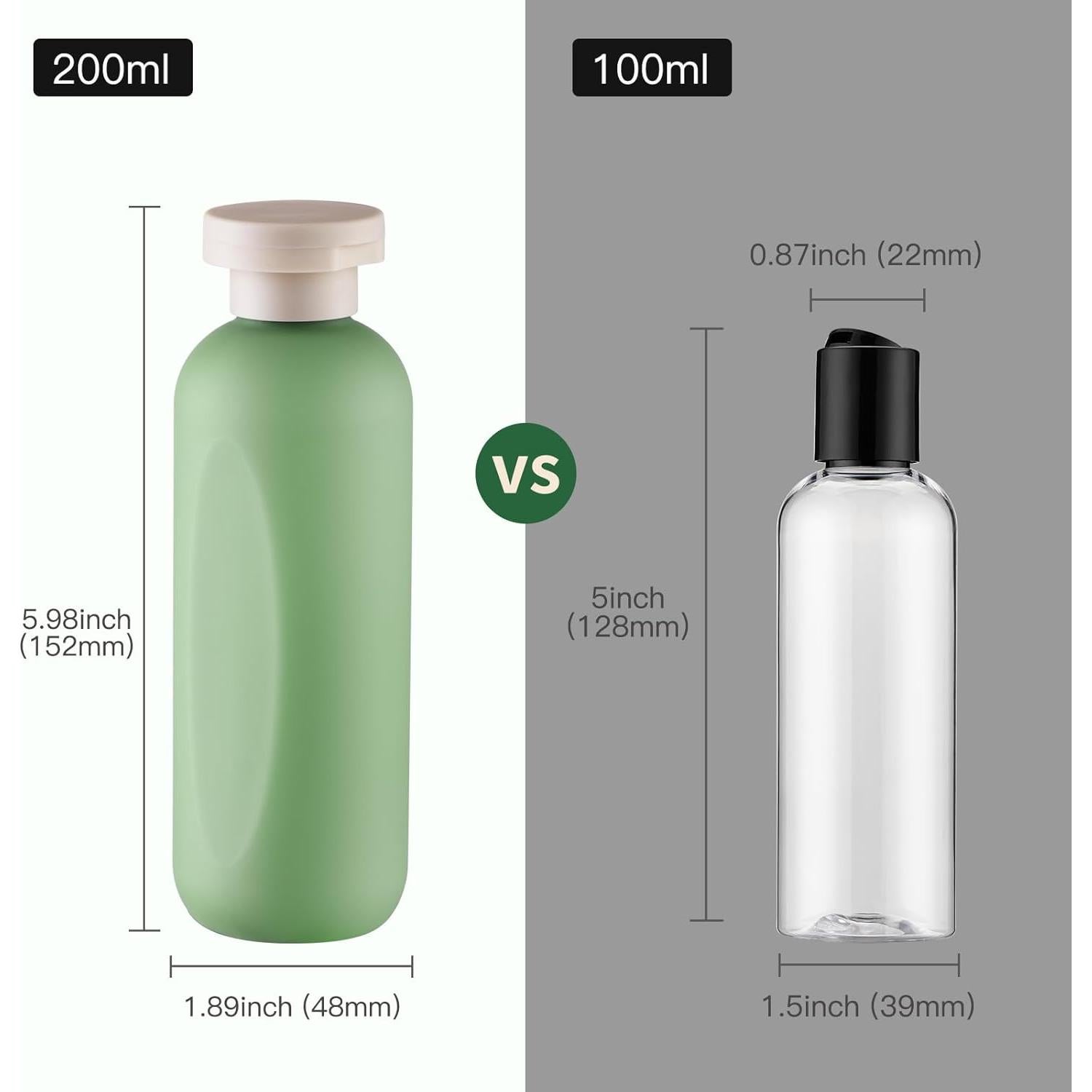 Botellas de viaje exprimibles Owlyee 200ml - 4 piezas