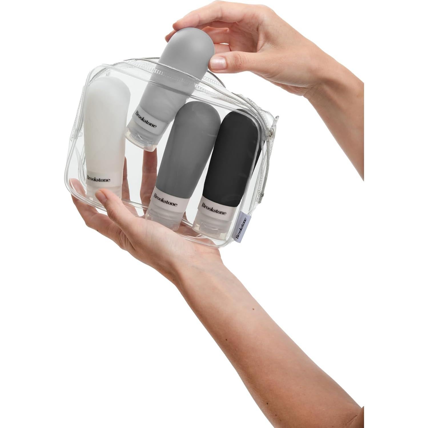 Botellas de Viaje Brookstone 4x100ml Aprobadas por TSA Silicona