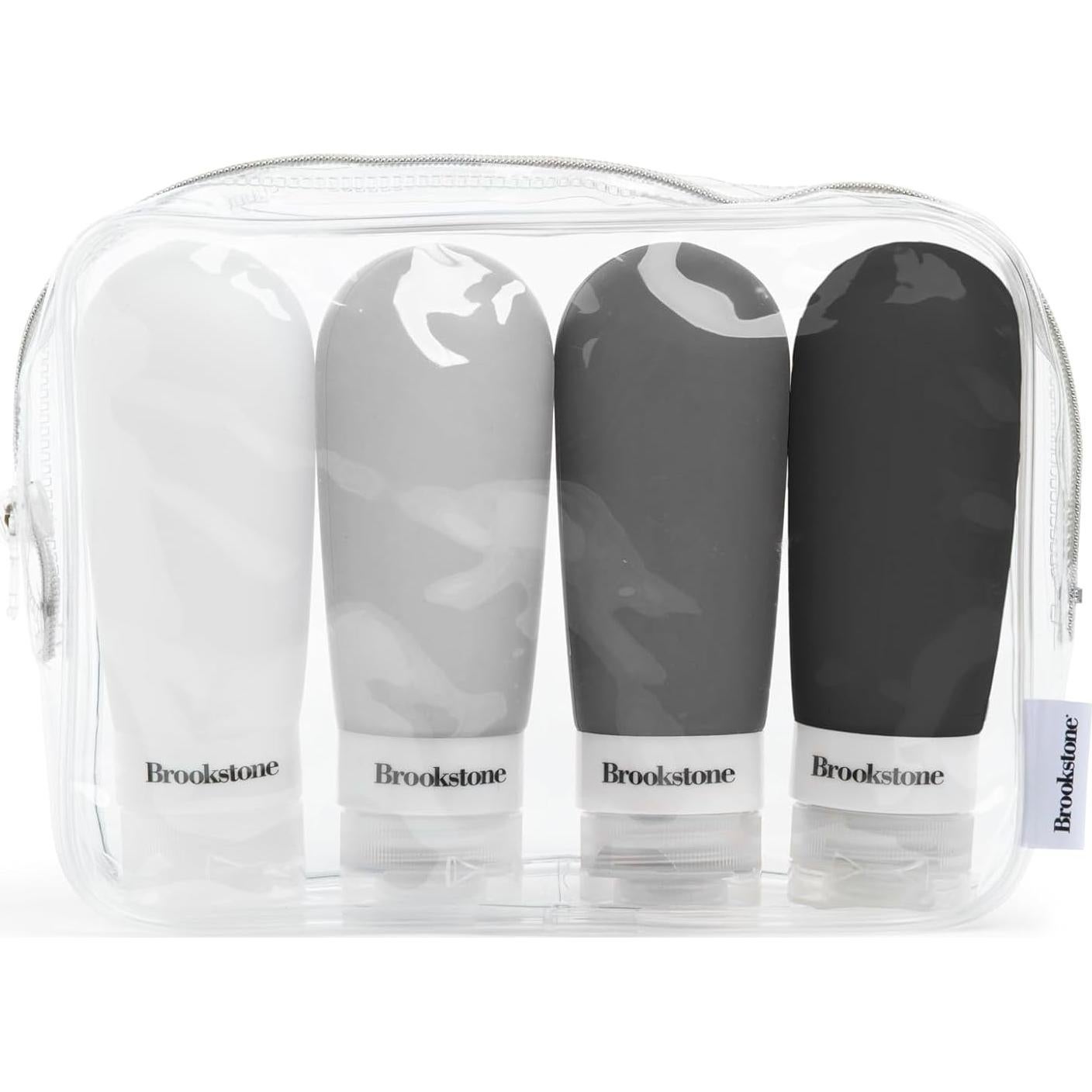 Botellas de Viaje Brookstone 4x100ml Aprobadas por TSA Silicona