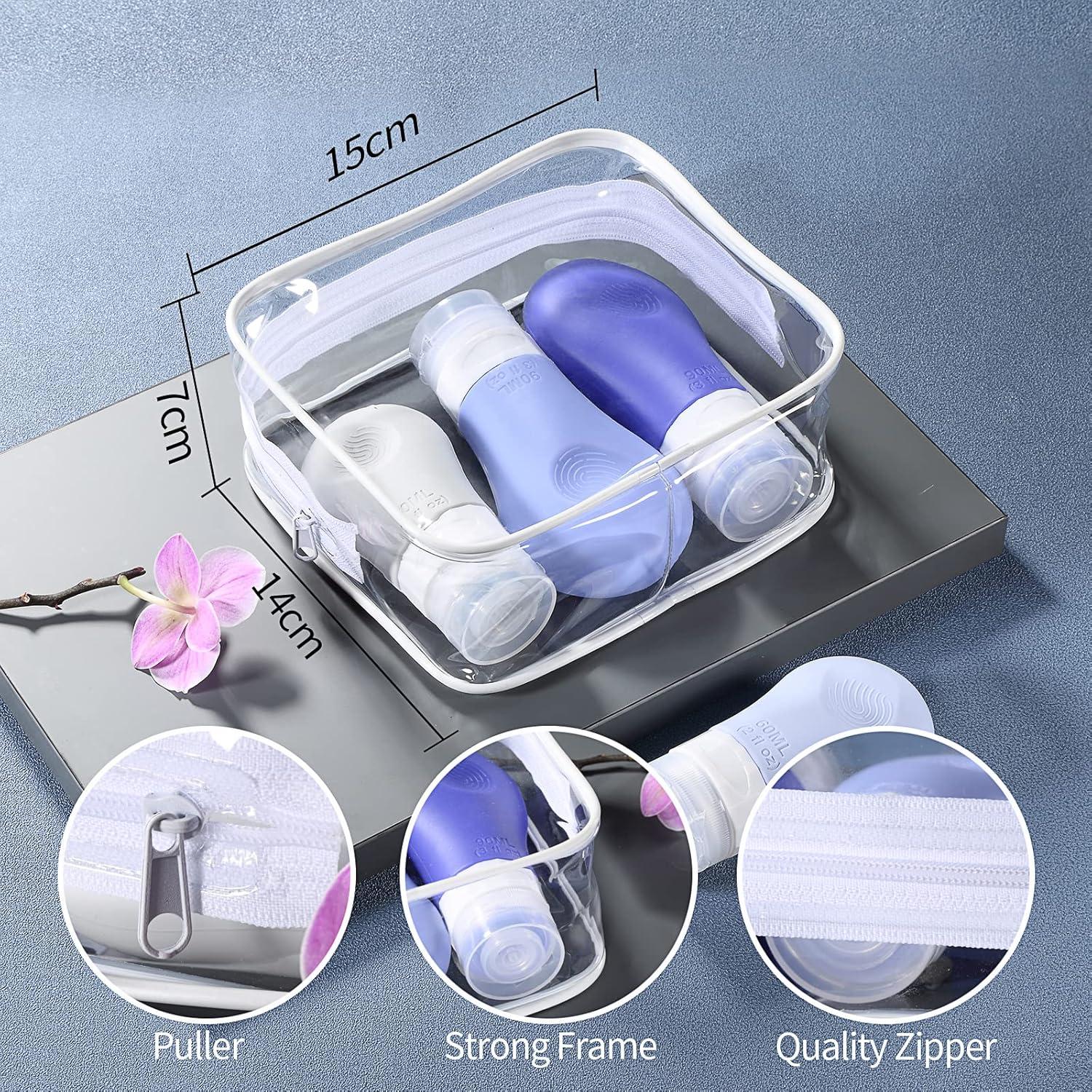 Set de 16 Botellas de Silicona Gemice 3oz Aprobadas por TSA