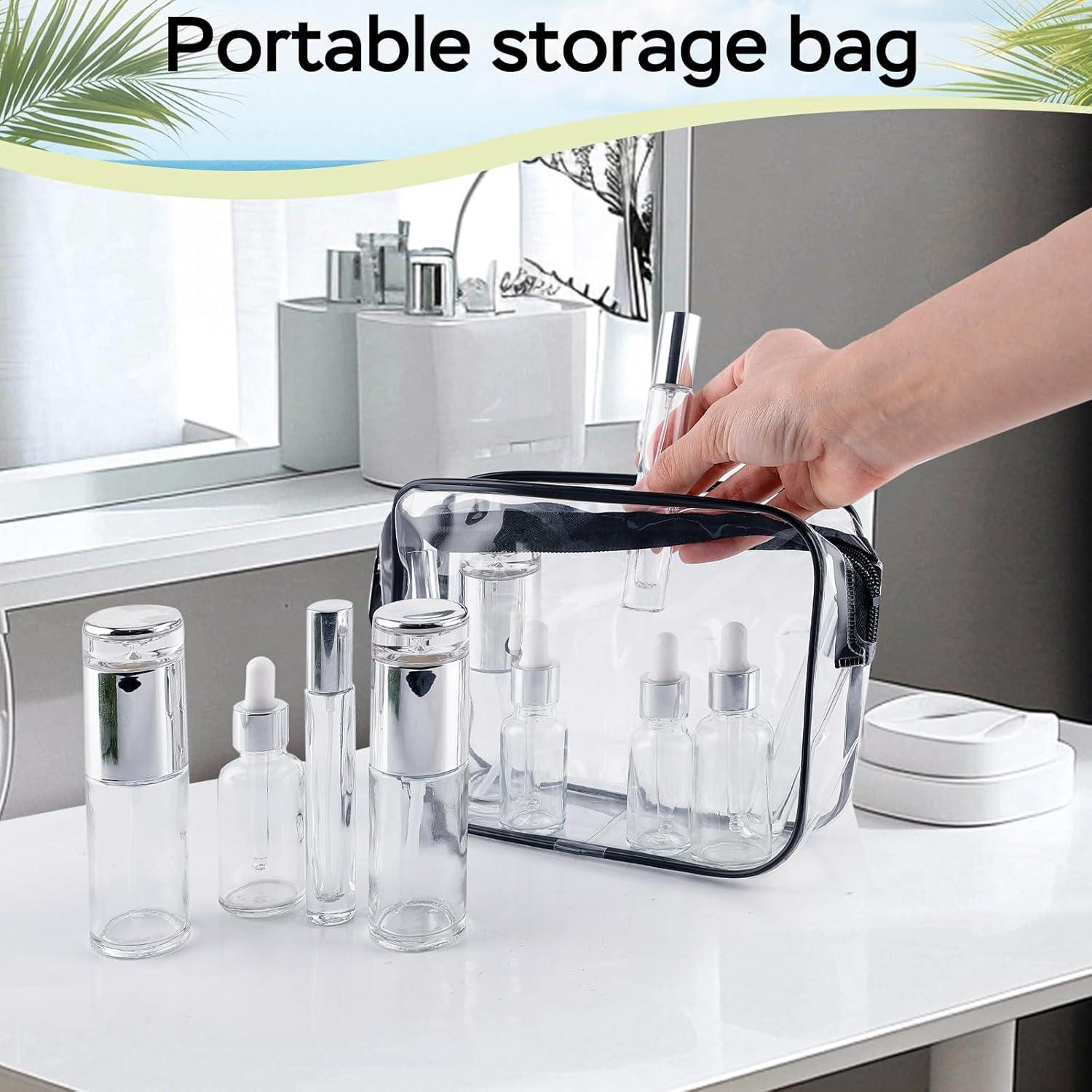 34 Piezas Botellas de Vidrio KOUWICH para Viaje Aprobadas TSA