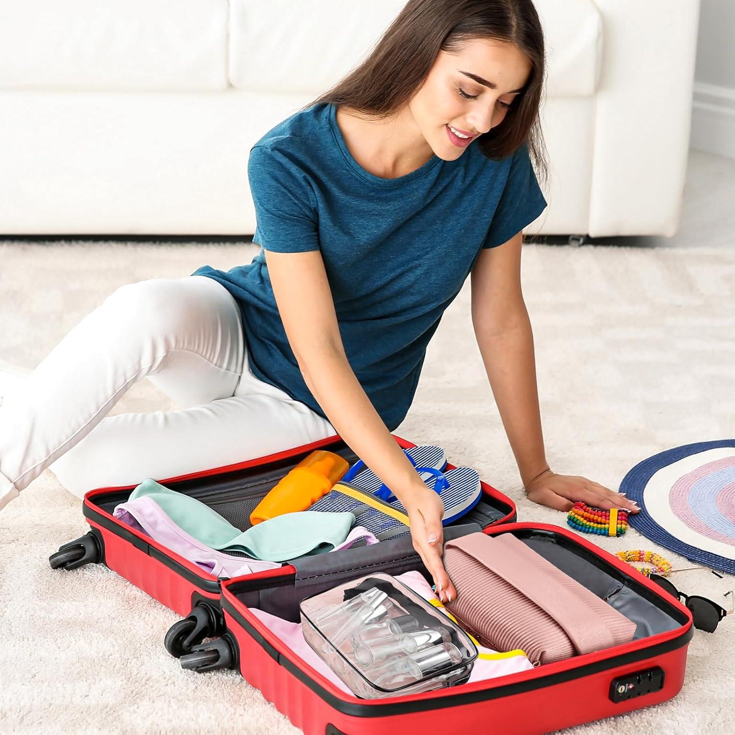 34 Piezas Botellas de Vidrio KOUWICH para Viaje Aprobadas TSA