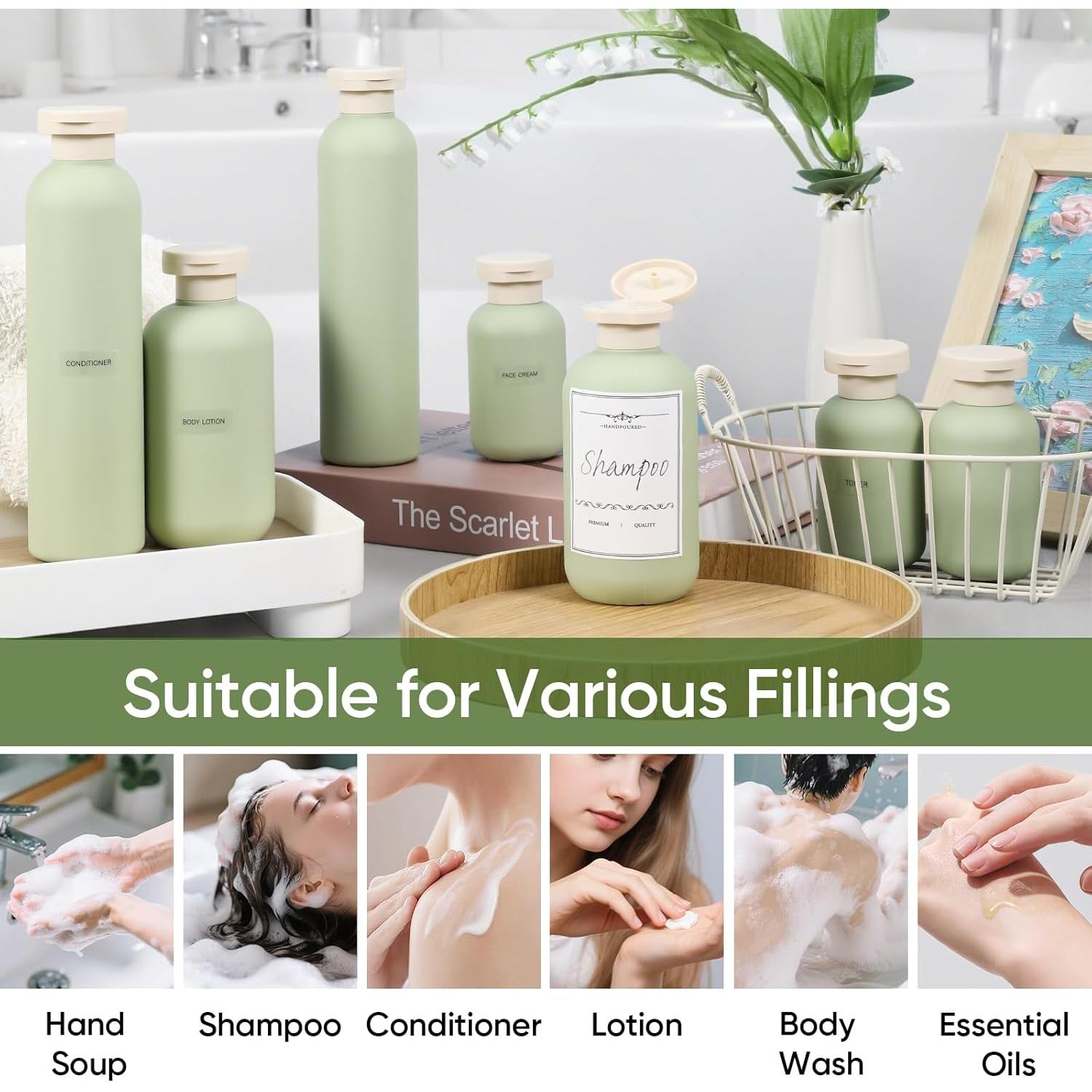 Botellas de Viaje Reutilizables DEMORA 100 ml Aprobadas por TSA - 4 Pcs