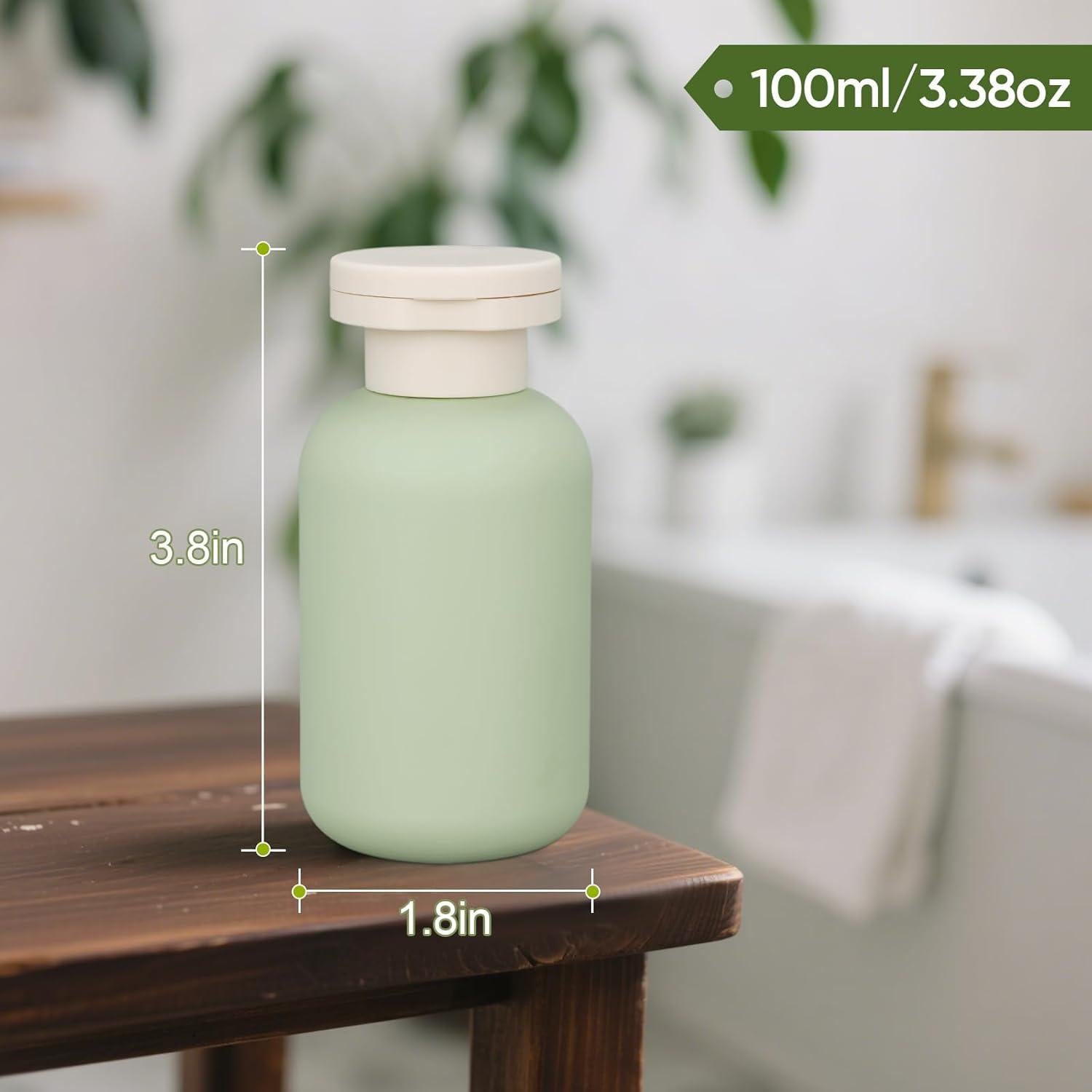 Botellas de Viaje Reutilizables DEMORA 100 ml Aprobadas por TSA - 4 Pcs