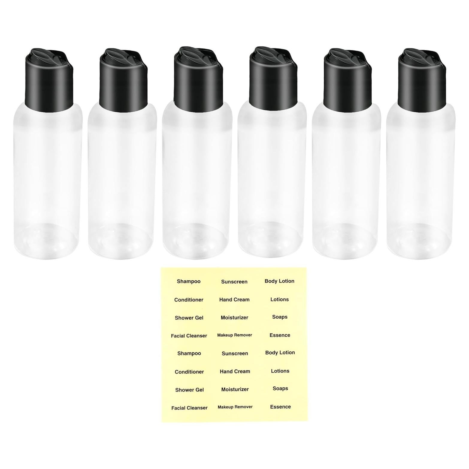 6 Botellas de Viaje Gmleey 100 ml A Prueba de Fugas TSA