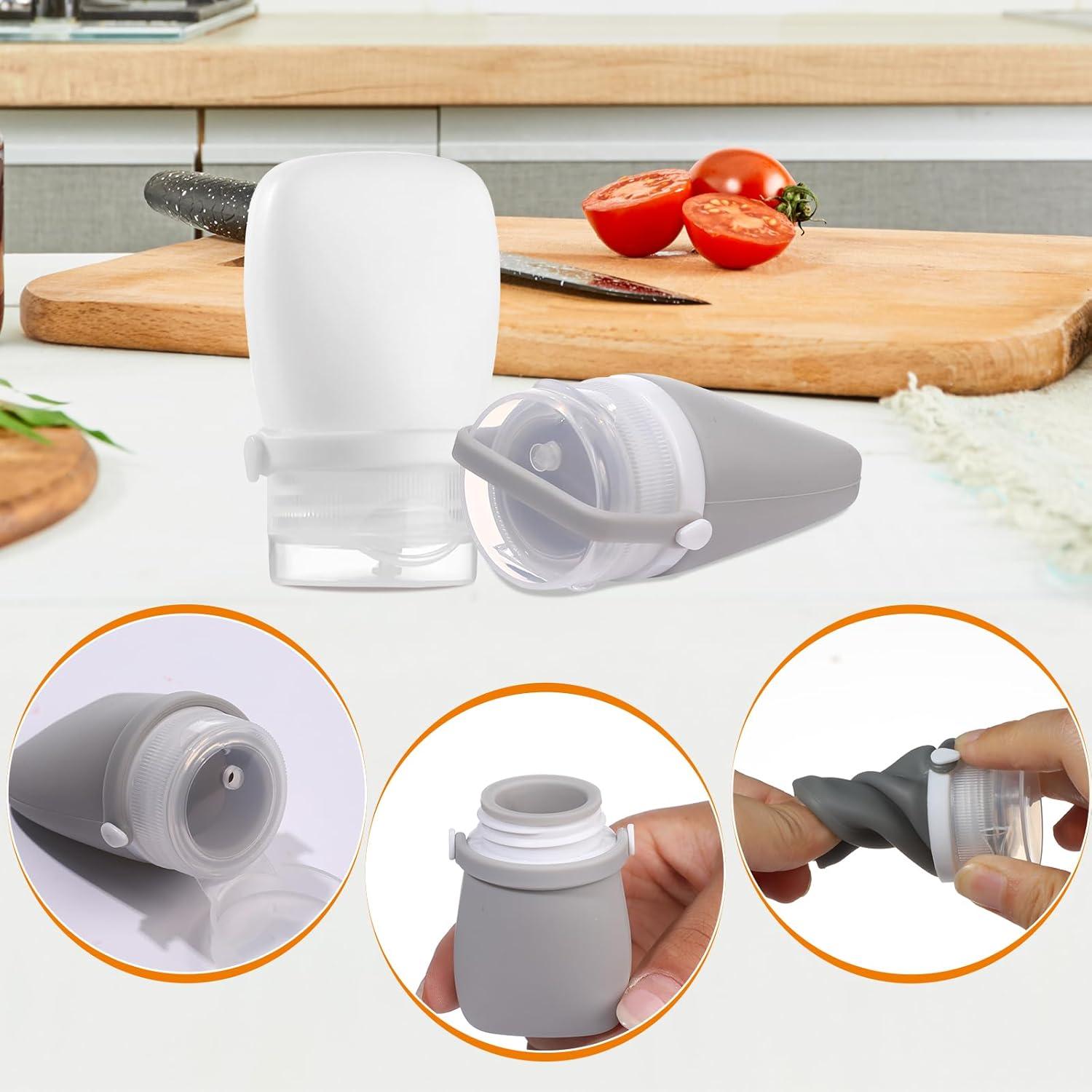 Botellas de Silicona RONRONS 30ml A Prueba de Fugas 4 Pack