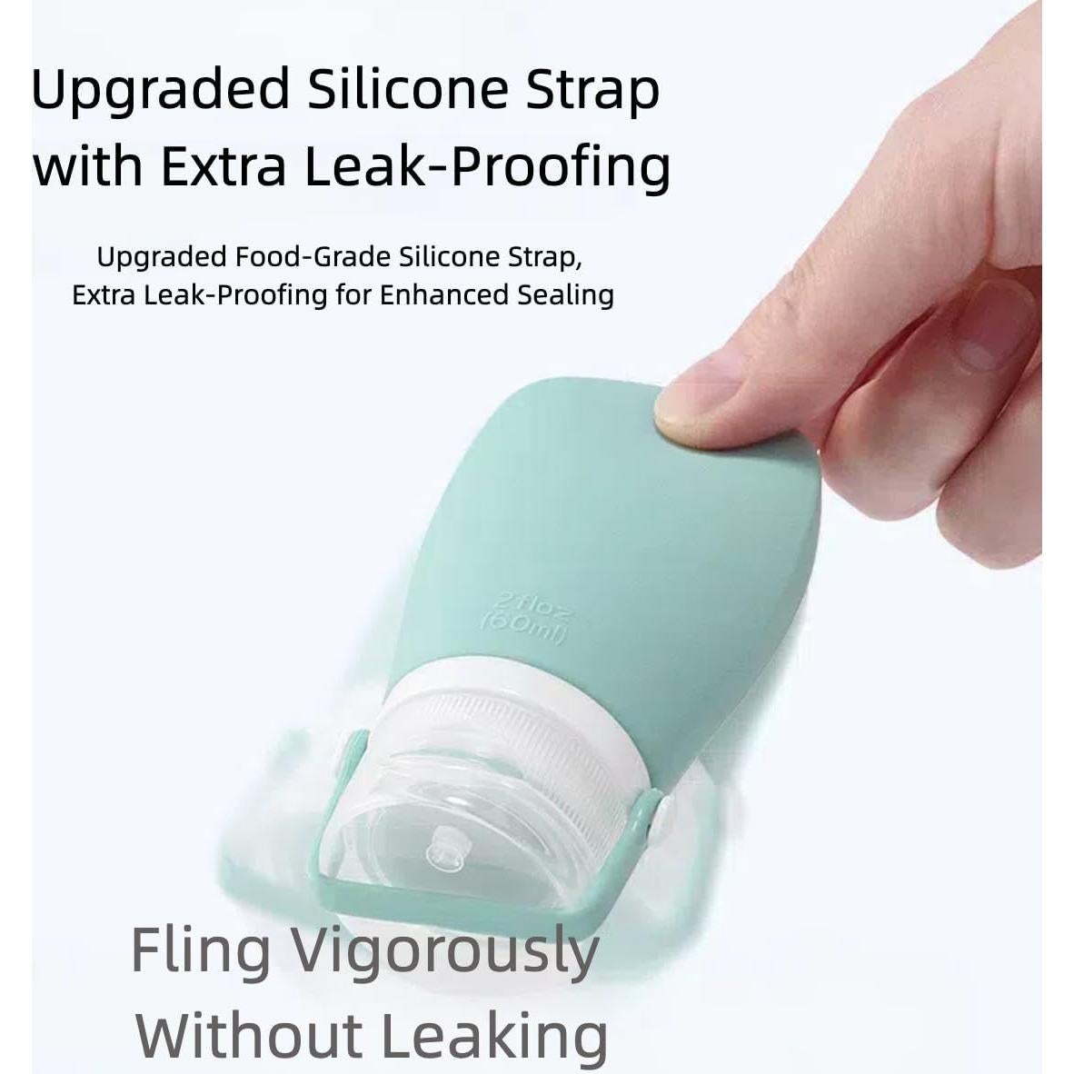 4 Botellas de Viaje Silicona xincx 60ml A prueba de Fugas