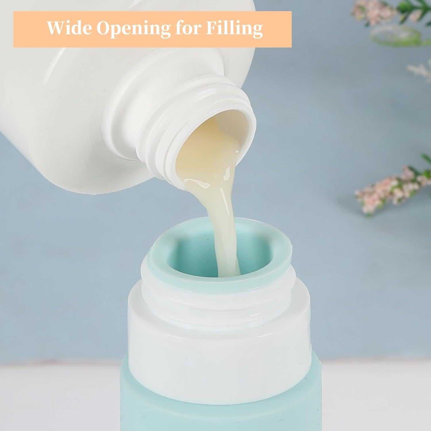 Juego de Botellas de Viaje SARTNP 3oz Silicona A Prueba de Fugas