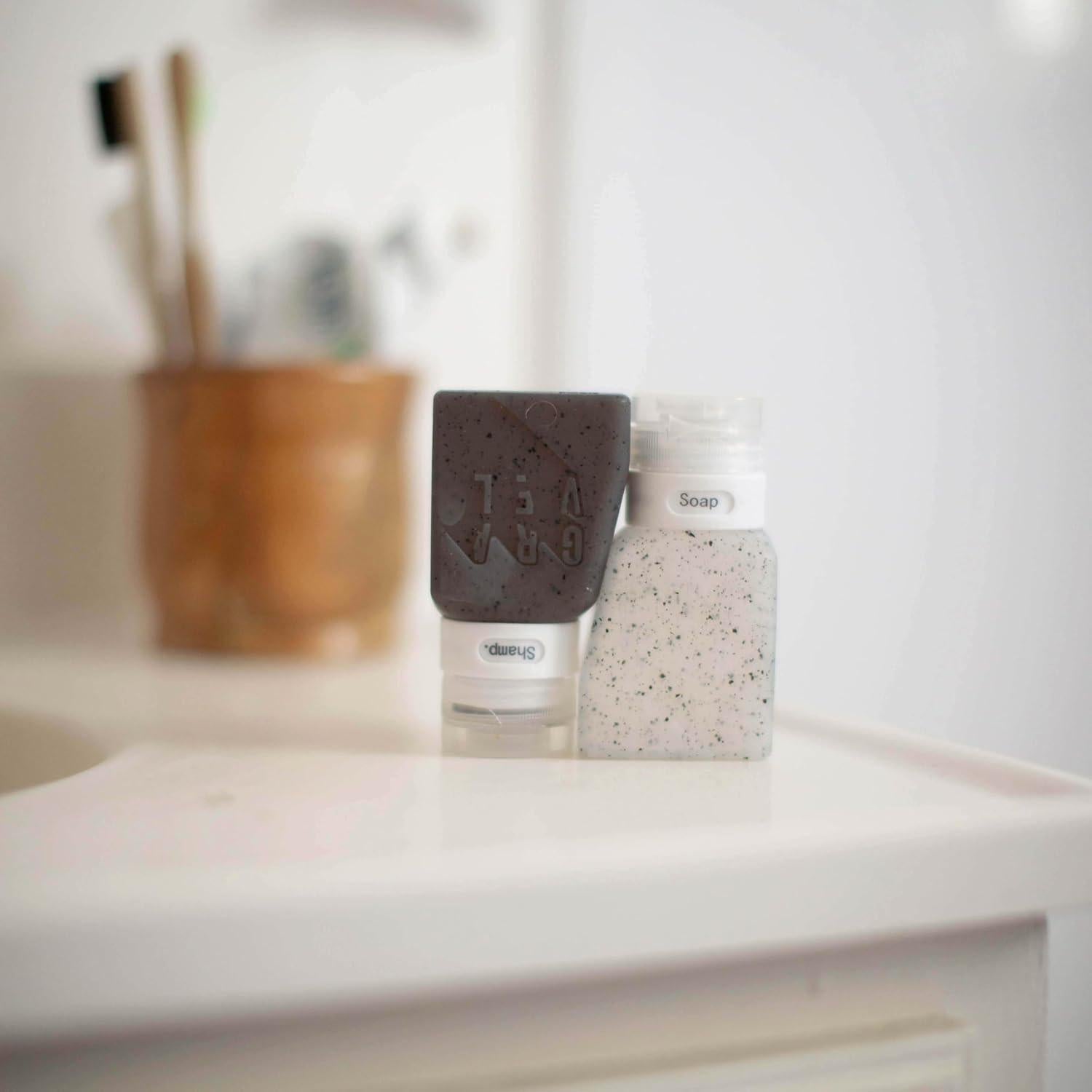 Botellas de Viaje Gravel 89ml Aprobadas por la TSA - 4 Pack