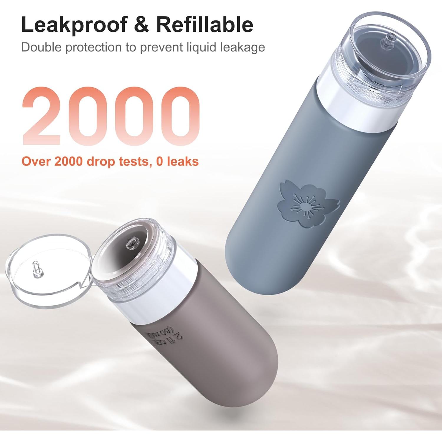 20 Botellas de Viaje Amzrole 90ml Silicona Aprobadas TSA