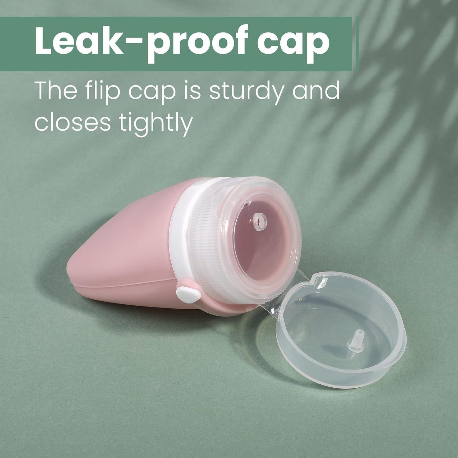 Botellas de Viaje RONRONS 30ml Silicona A Prueba de Fugas 4 Pzas