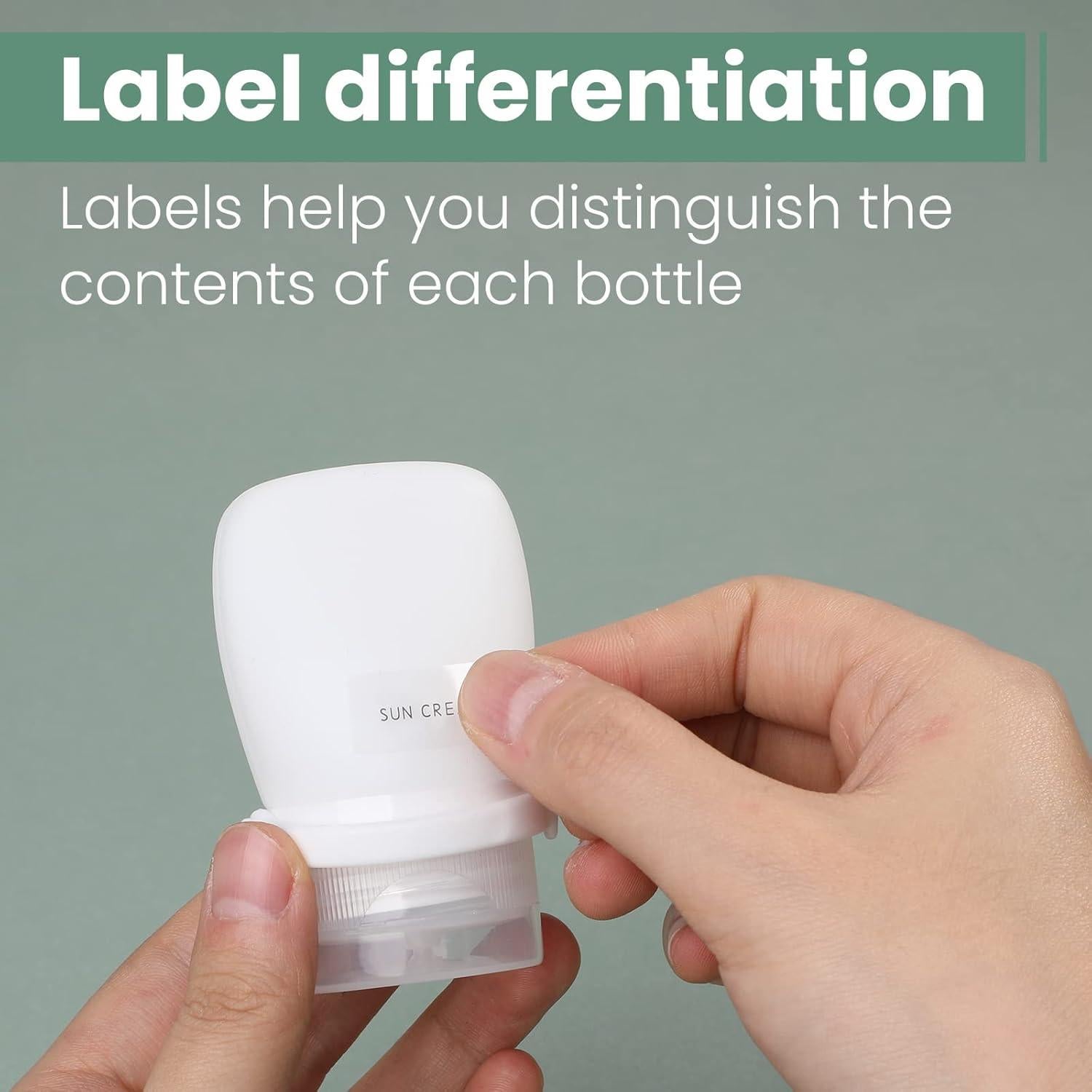 Botellas de Viaje RONRONS 30ml Silicona A Prueba de Fugas 4 Pzas