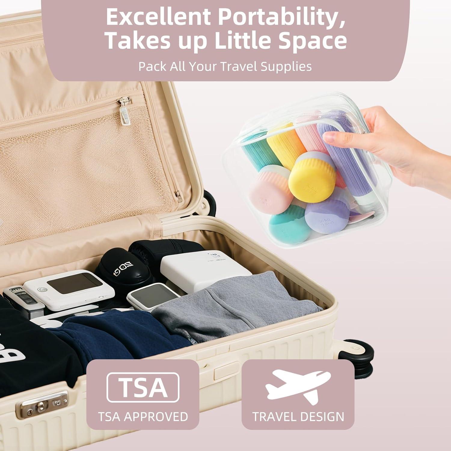 Set de Botellas de Viaje Huamemostyle Silicona 90g Rosa