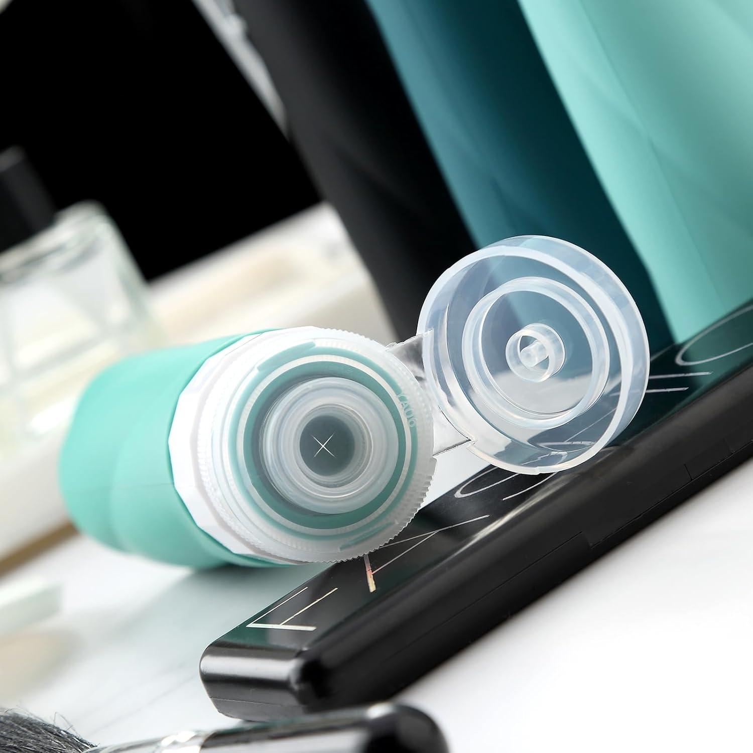 Botellas de Viaje Gemice 90ml - A prueba de Fugas, Silicona BPA Free