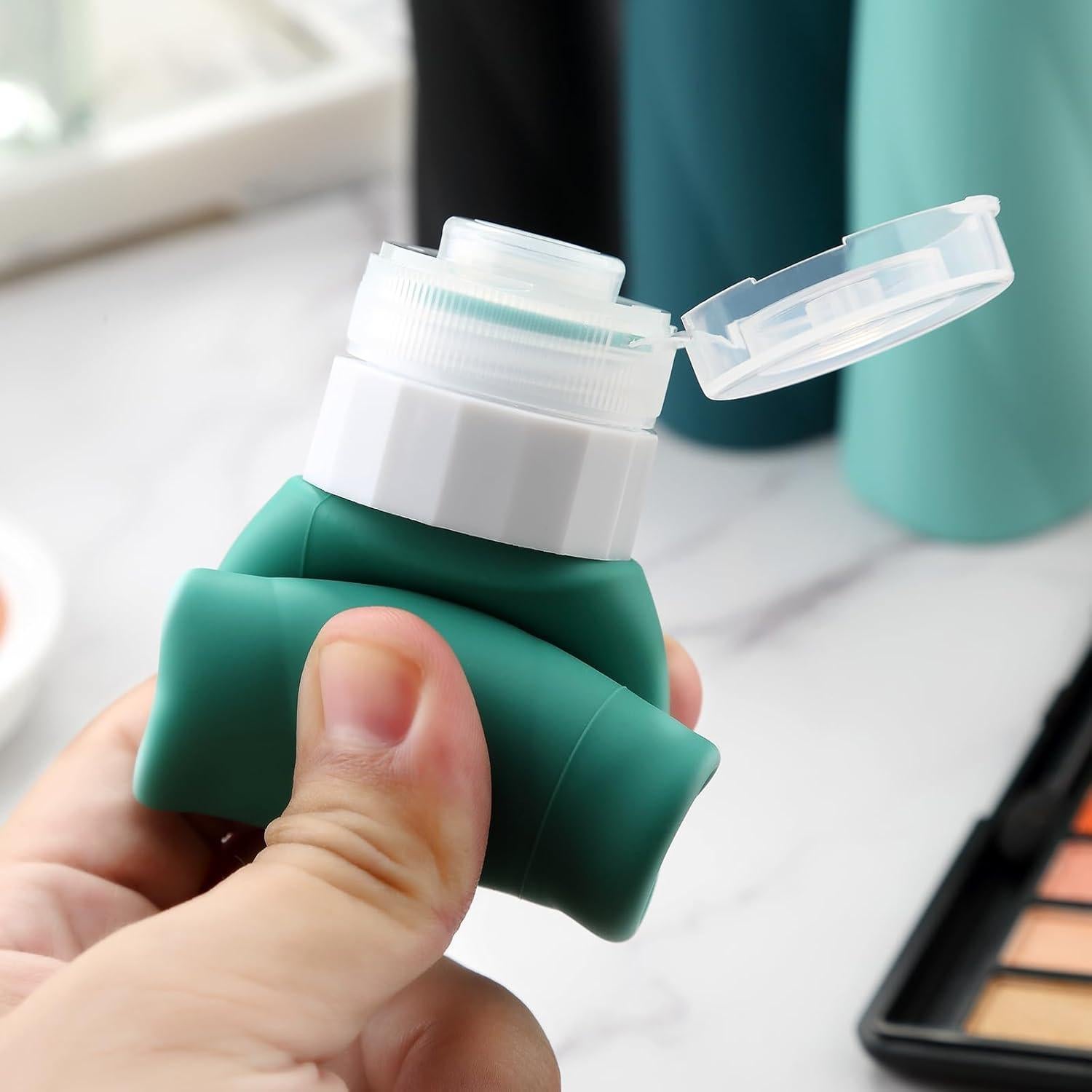 Botellas de Viaje Gemice 90ml - A prueba de Fugas, Silicona BPA Free