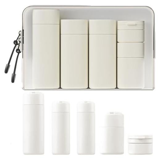 Juego de Botellas de Viaje Cirea 100ml A Prueba de Fugas Blanco