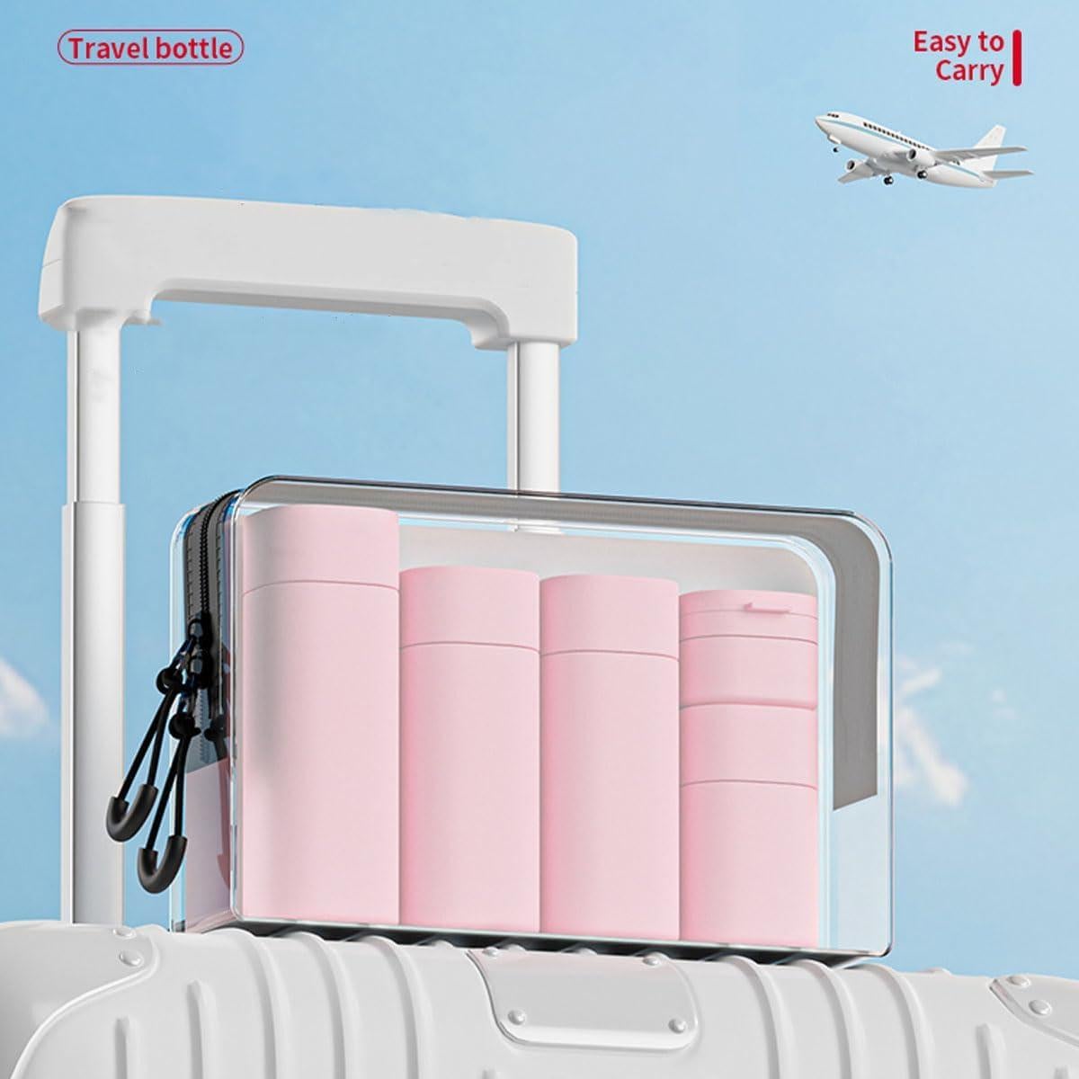 Juego de Botellas de Viaje Cirea 100ml A Prueba de Fugas Blanco