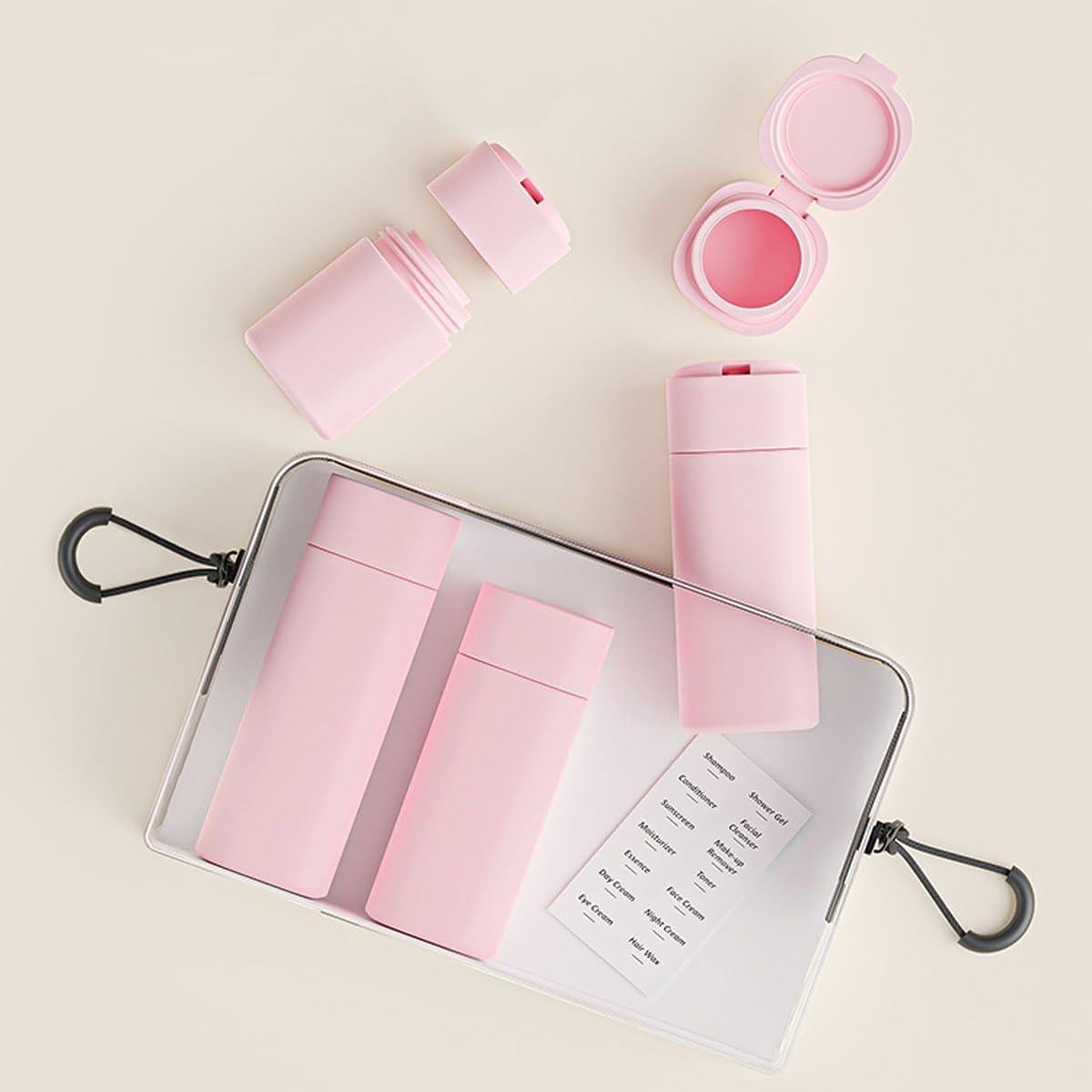 Juego de Botellas de Viaje Cirea 100ml A Prueba de Fugas Blanco