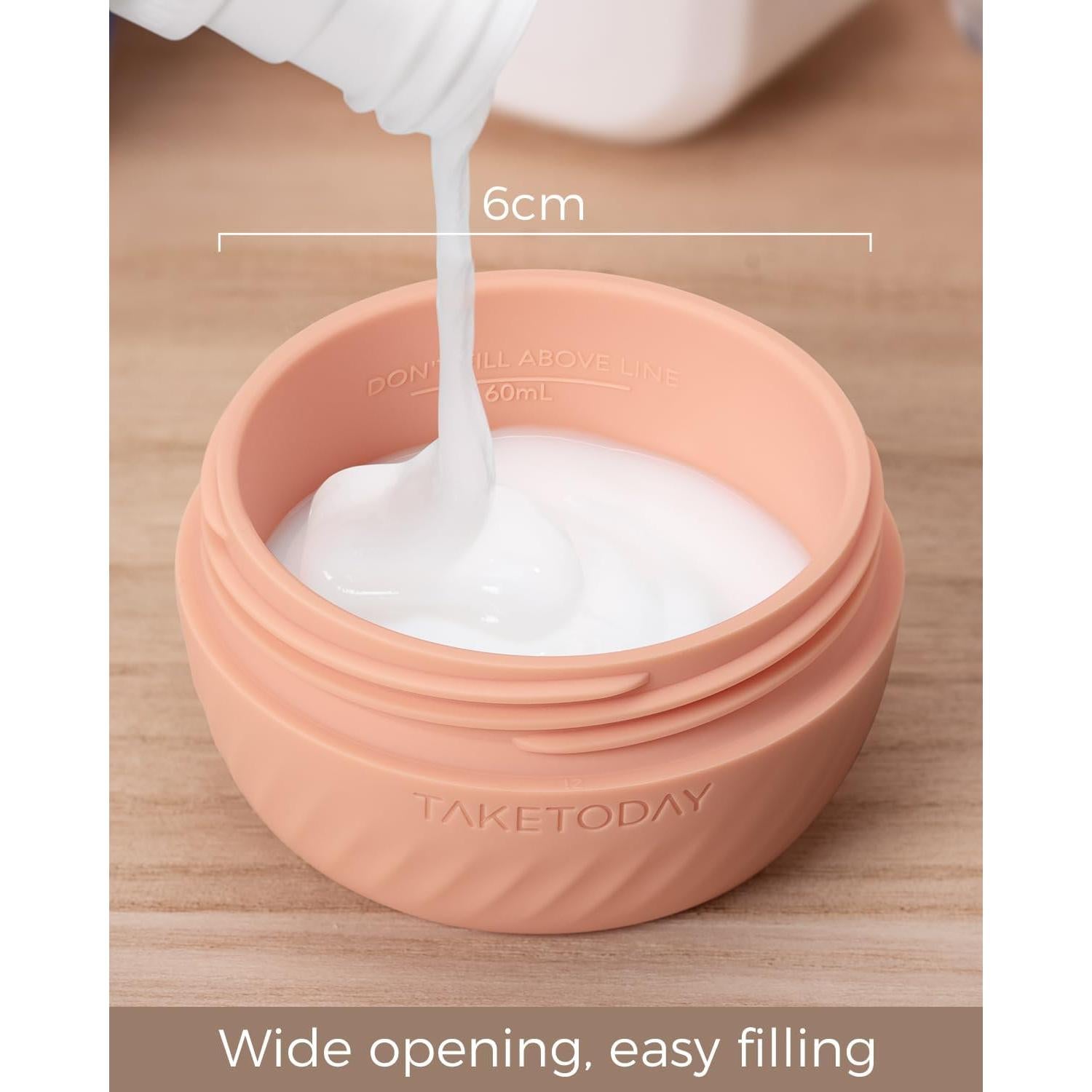 Contenedores de Viaje TakeToday 60ml A prueba de Fugas - 4 Piezas