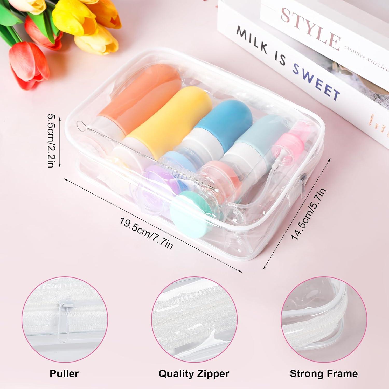 Juego de Botellas de Viaje SARTNP 16 Piezas Silicona 60ml 90ml