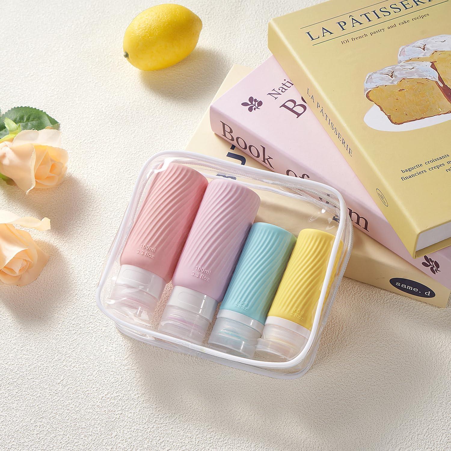 Botellas de viaje a prueba de fugas Siliconewave 59ml Rosa