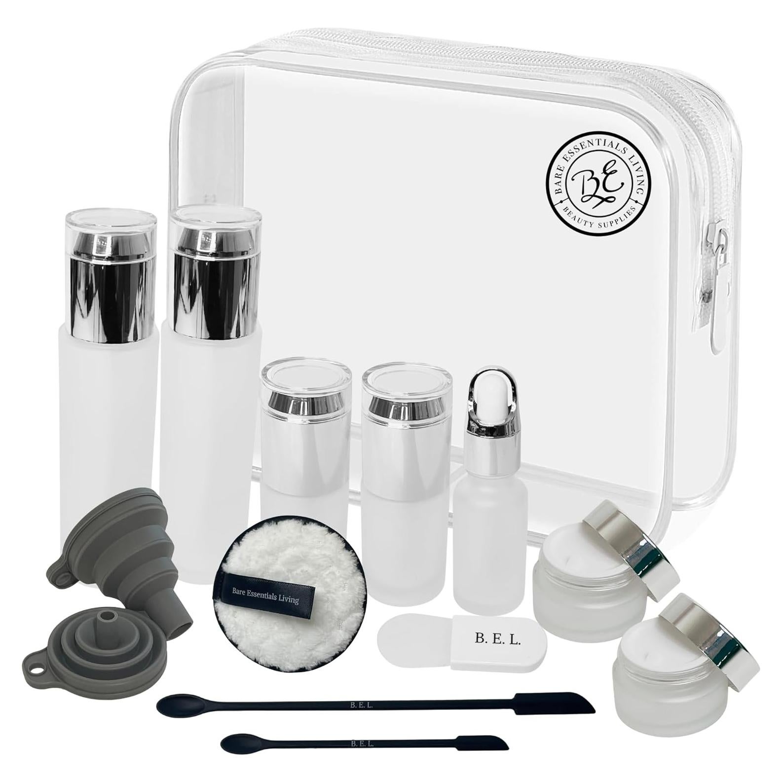 Juego de 14 Piezas de Contenedores de Viaje Bare Essentials