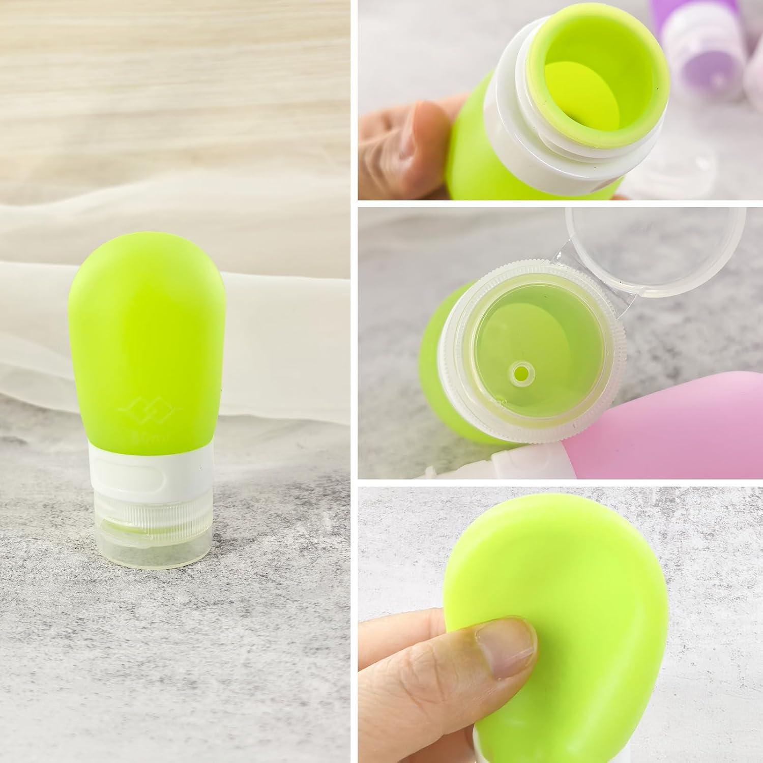 Botellas de Viaje Mziart 60ml Silicona Aprobadas por TSA - 3 Piezas