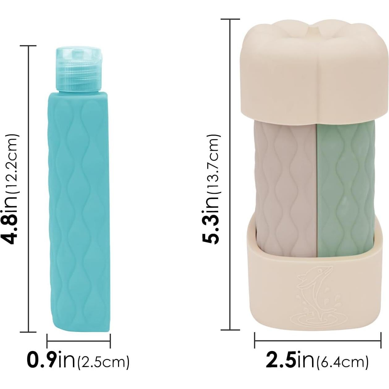 Botellas de viaje 4 en 1 ReignSword 60ml a prueba de fugas