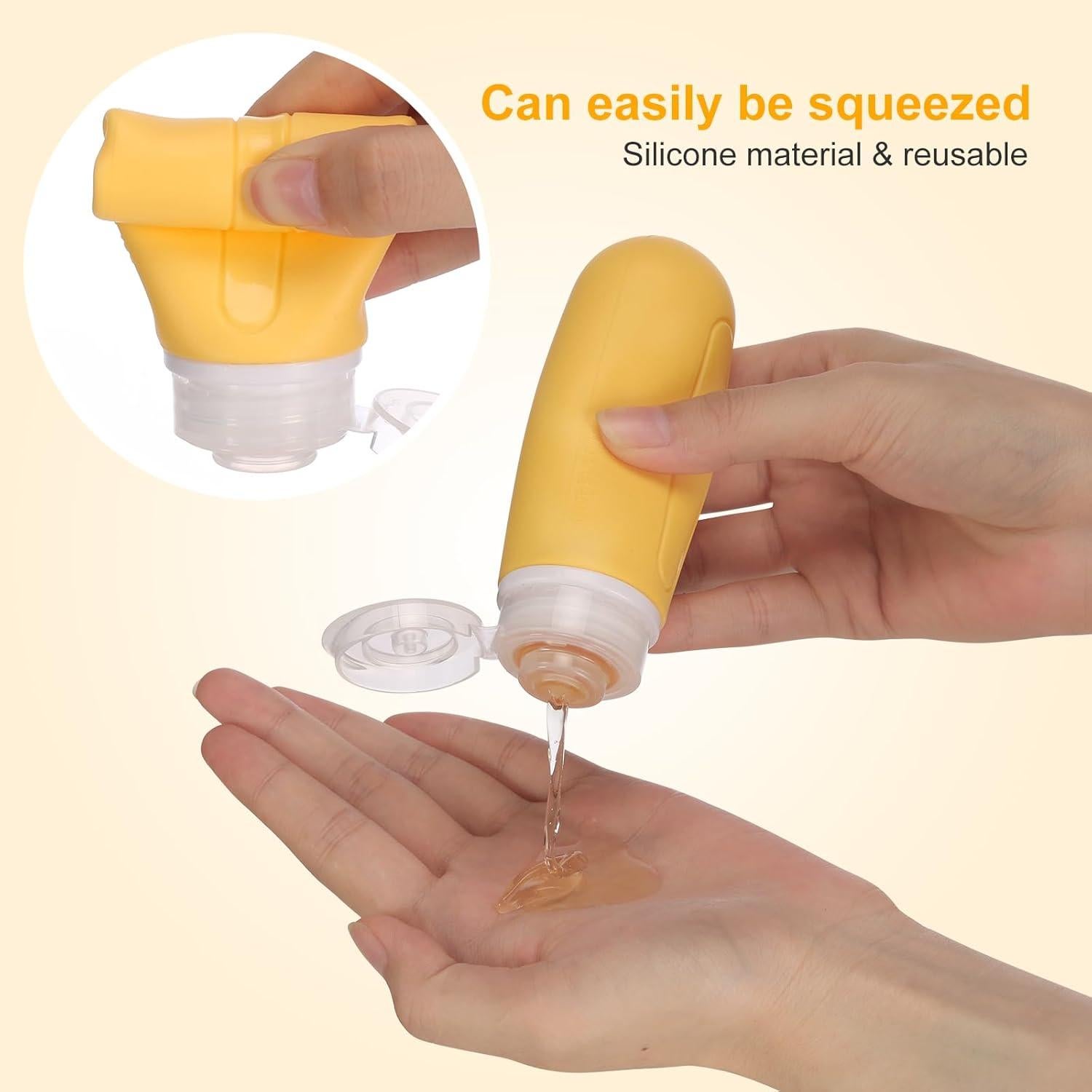 Beveetio 19 Botellas de Viaje Silicona 88.7 ml Aprobadas TSA