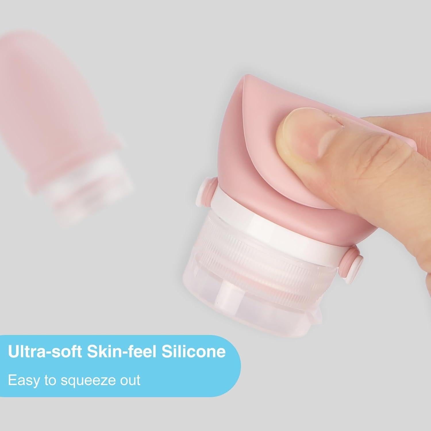 Botellas de Viaje Silicona 1oz FEUNLEM Aprobadas por TSA - 4 Piezas