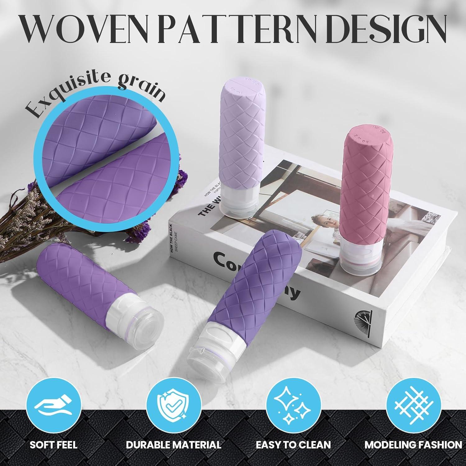 Botellas de Viaje Silevoler 90 ml A prueba de Fugas Púrpura