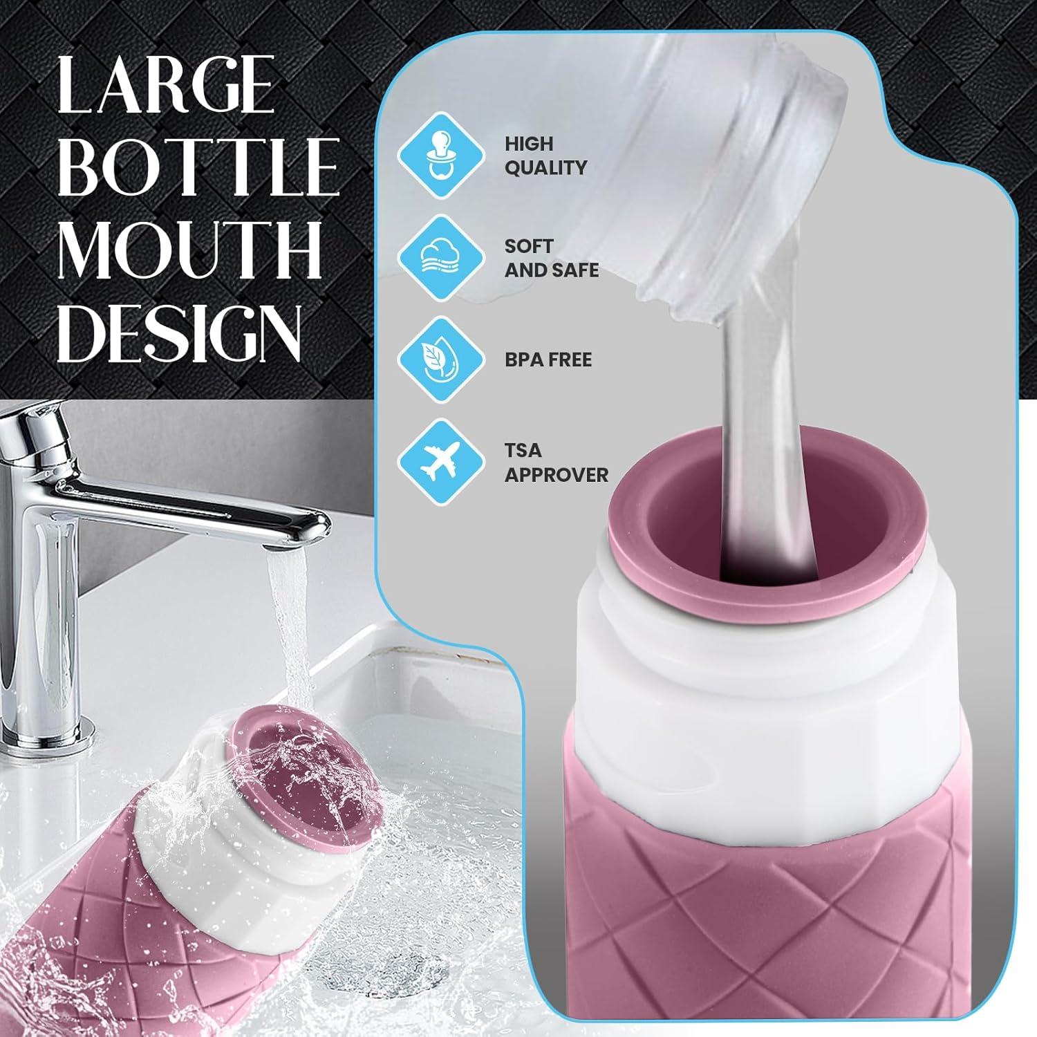 Botellas de Viaje Silevoler 90 ml A prueba de Fugas Púrpura