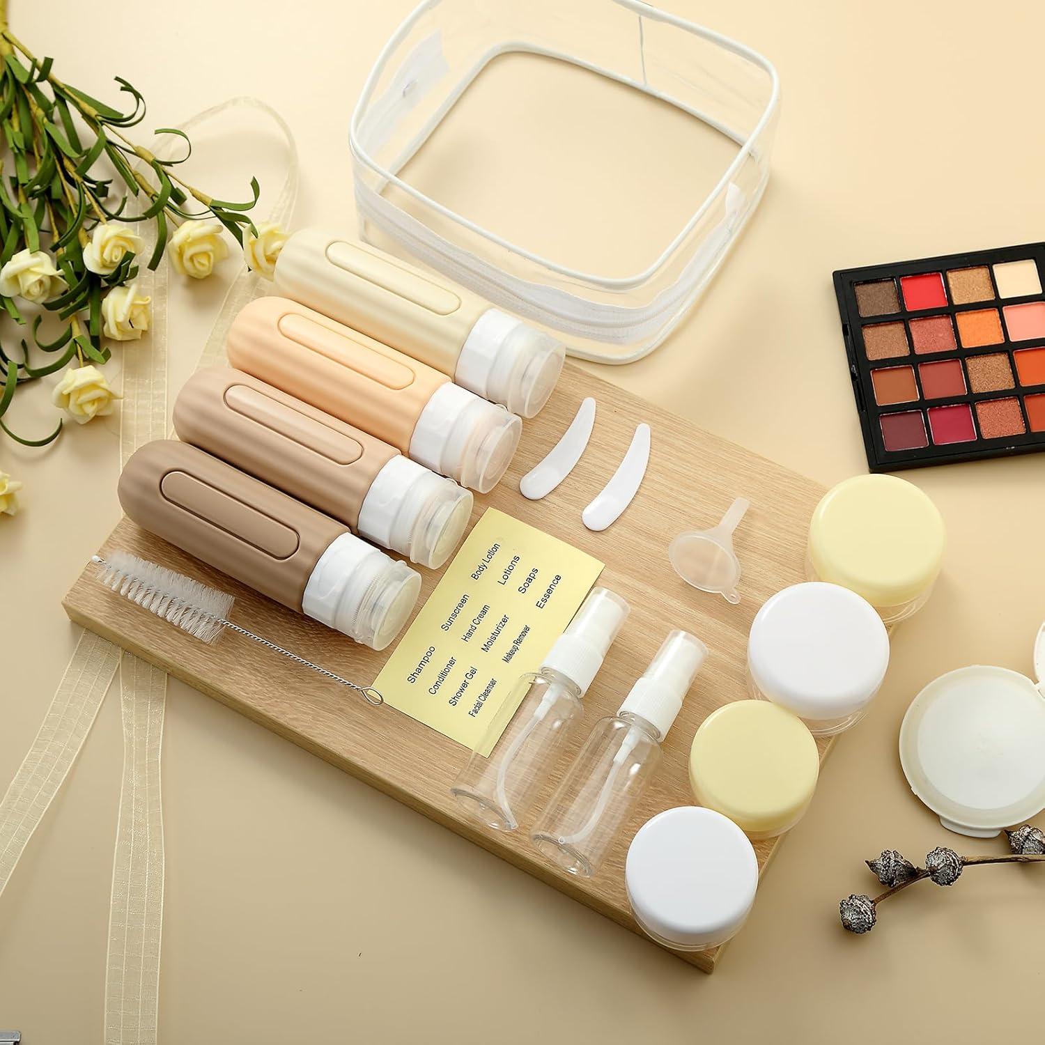 Juego de 16 Botellas de Viaje Silicona A prueba de Fugas Mrsdry