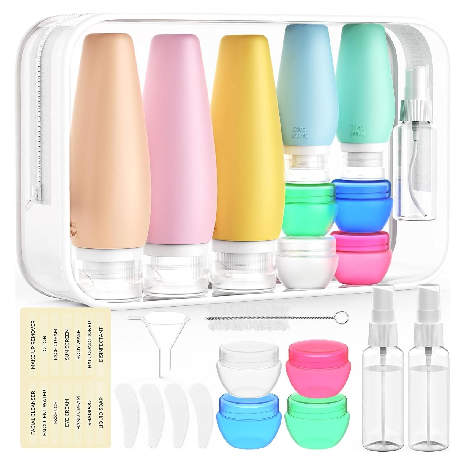 19 Botellas de Viaje Silicona Lapfoon Aprobadas TSA 280g