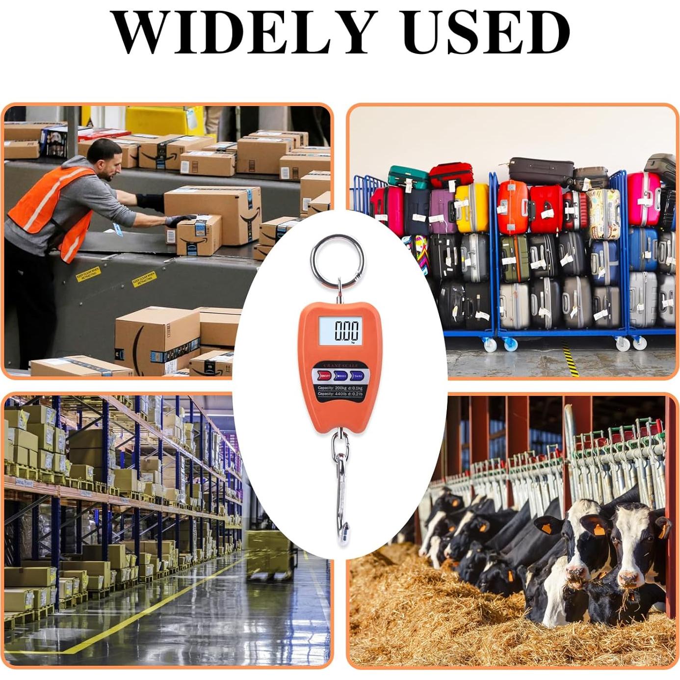 Balanza Digital Colgante Goture 200kg Pantalla LED Portátil